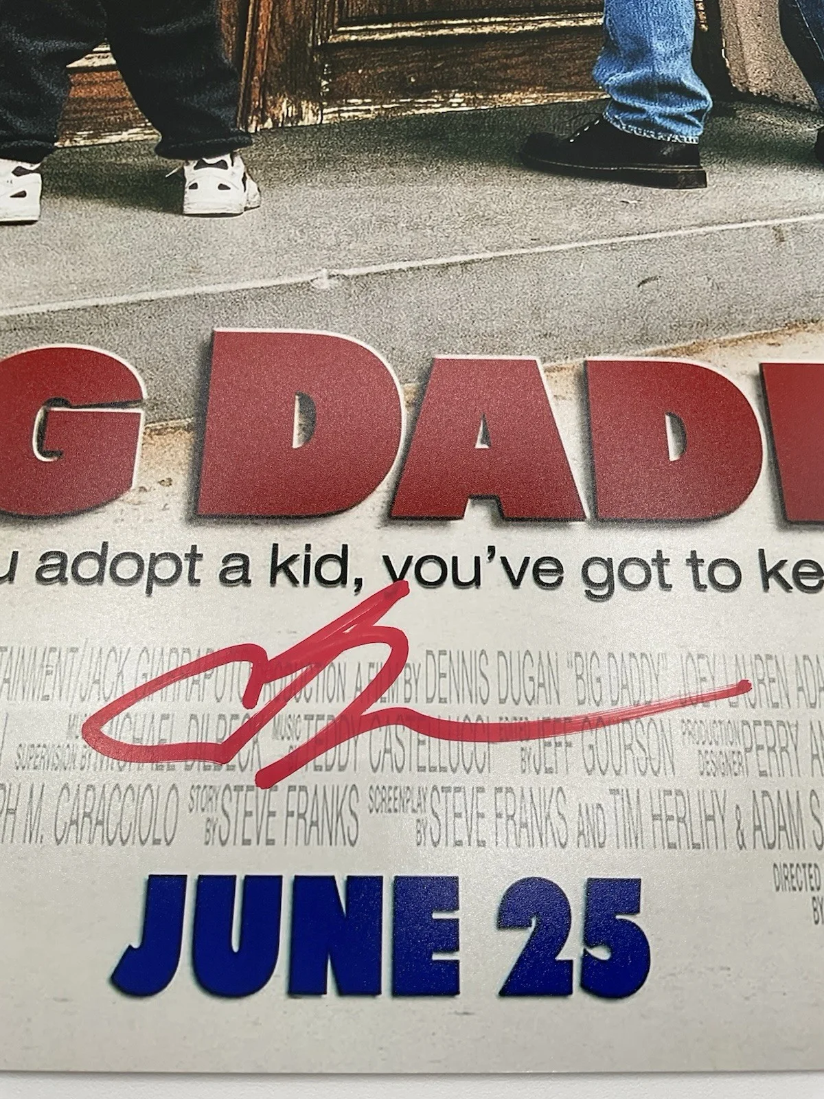Adam Sandler — Adam Sandler signed 12x18 BAS Big Daddy signed photo Adam Sandler signed photo, image 2