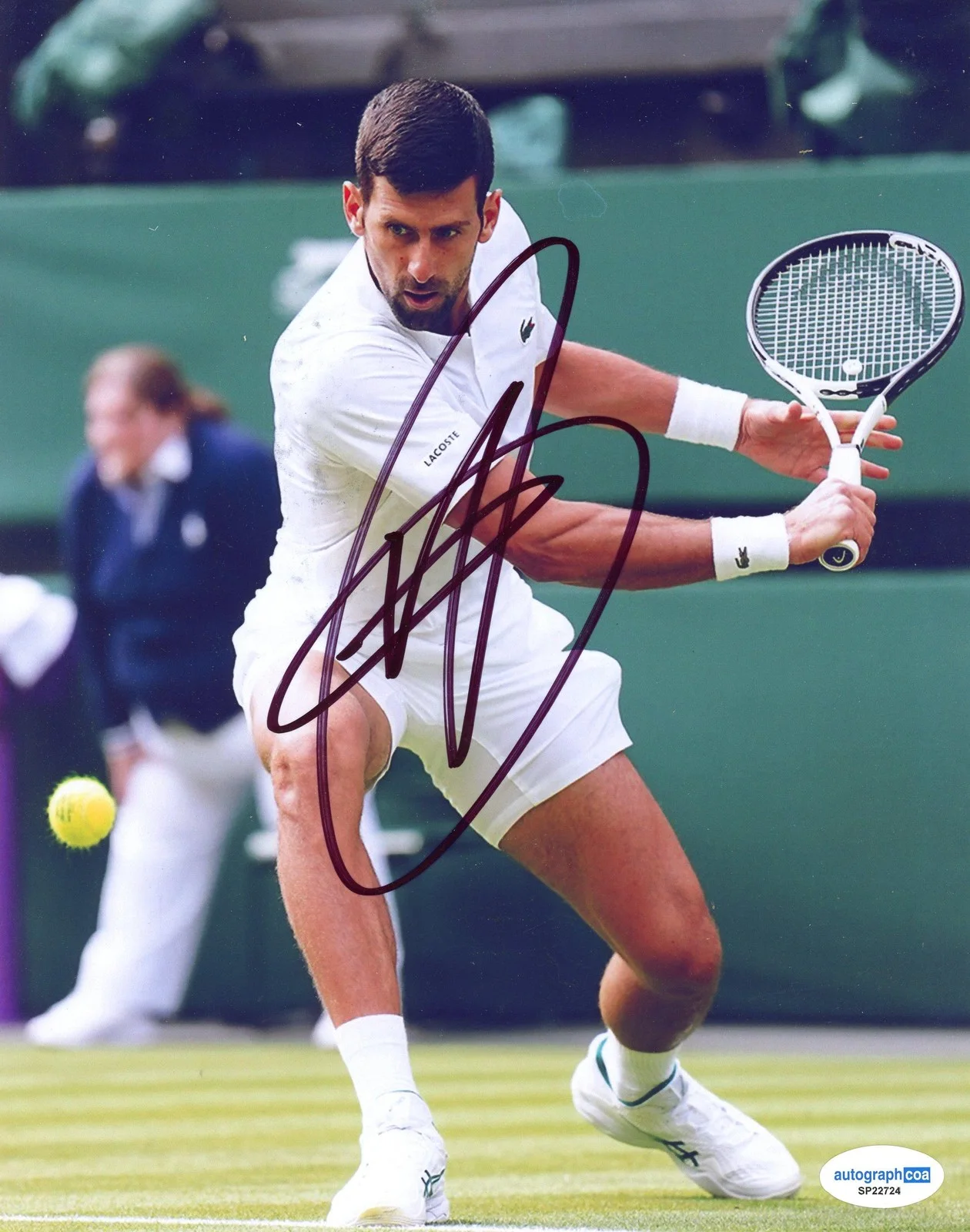 Novak Djokovic — Novak Djokovic AUTOGRAPH Signed Wimbledon Tennis Champion 8x10 Photo D ACOA