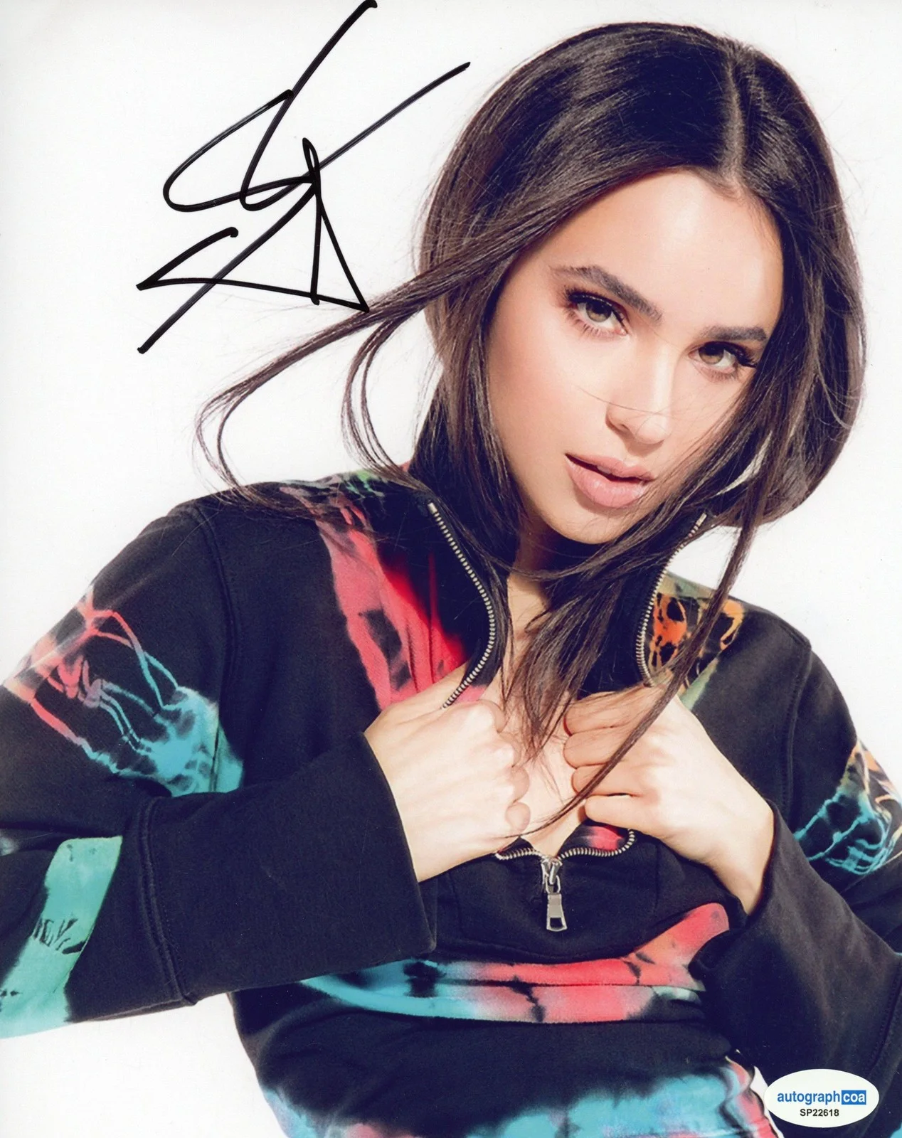 Sofia Carson — Sofia Carson "Purple Hearts" Singer AUTOGRAPH Signed 8x10 Photo C ACOA
