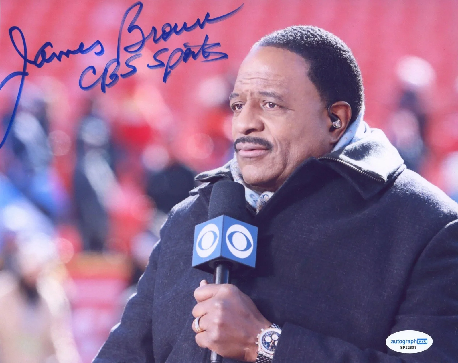 James Brown — James Brown "CBS Sports" AUTOGRAPH Signed Autographed 8x10 Photo ACOA
