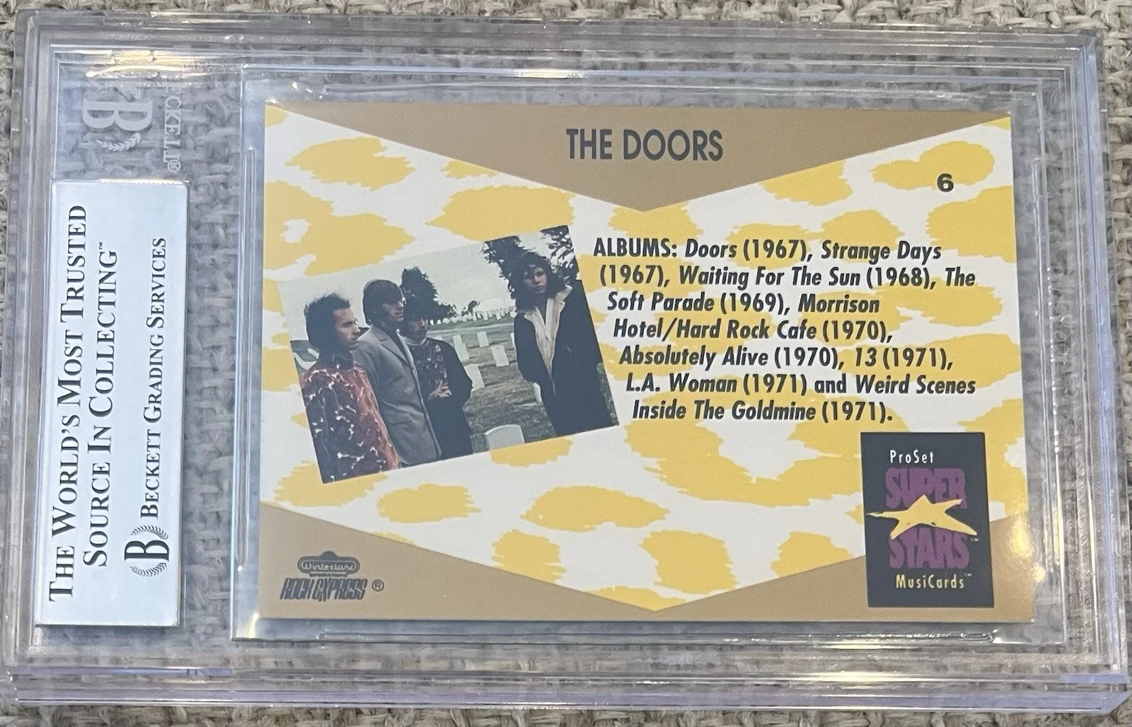 Robby Krieger The Doors Boldly Signed Music Card Autograph Beckett, image 2