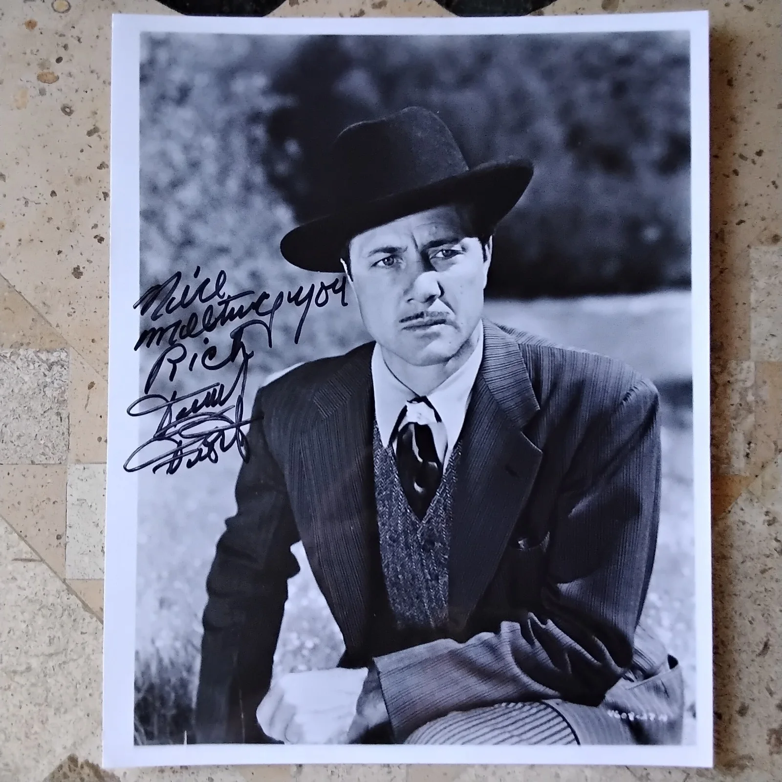 Terry Frost SIGNED Photo 40s B Movie TV Actor Westerns Dick Tracy Monster Maker, изображение 2