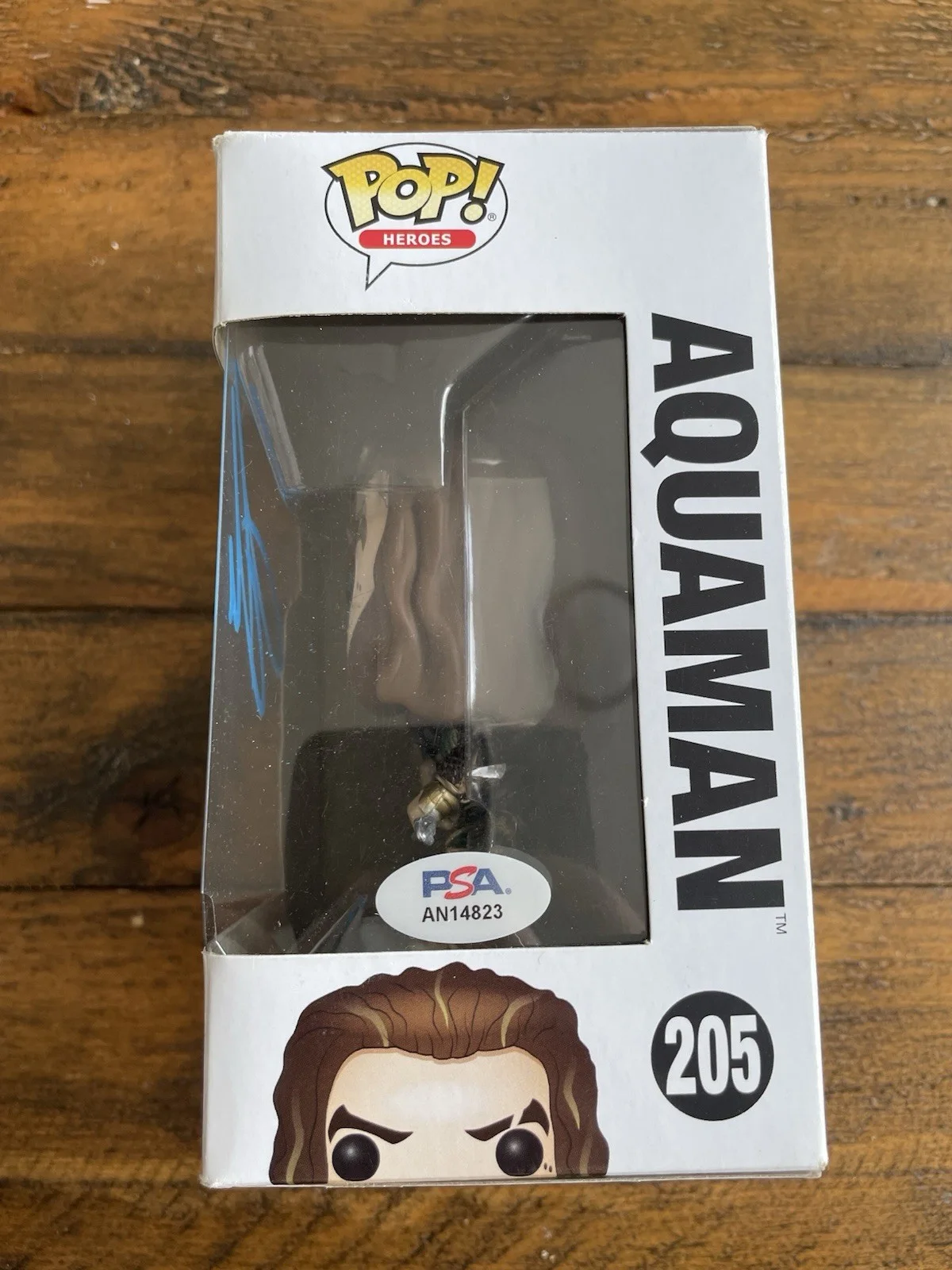 Jason Momoa Signed AUTOGRAPHED Aquaman Funko Pop #205 w/PSA Cert, image 4