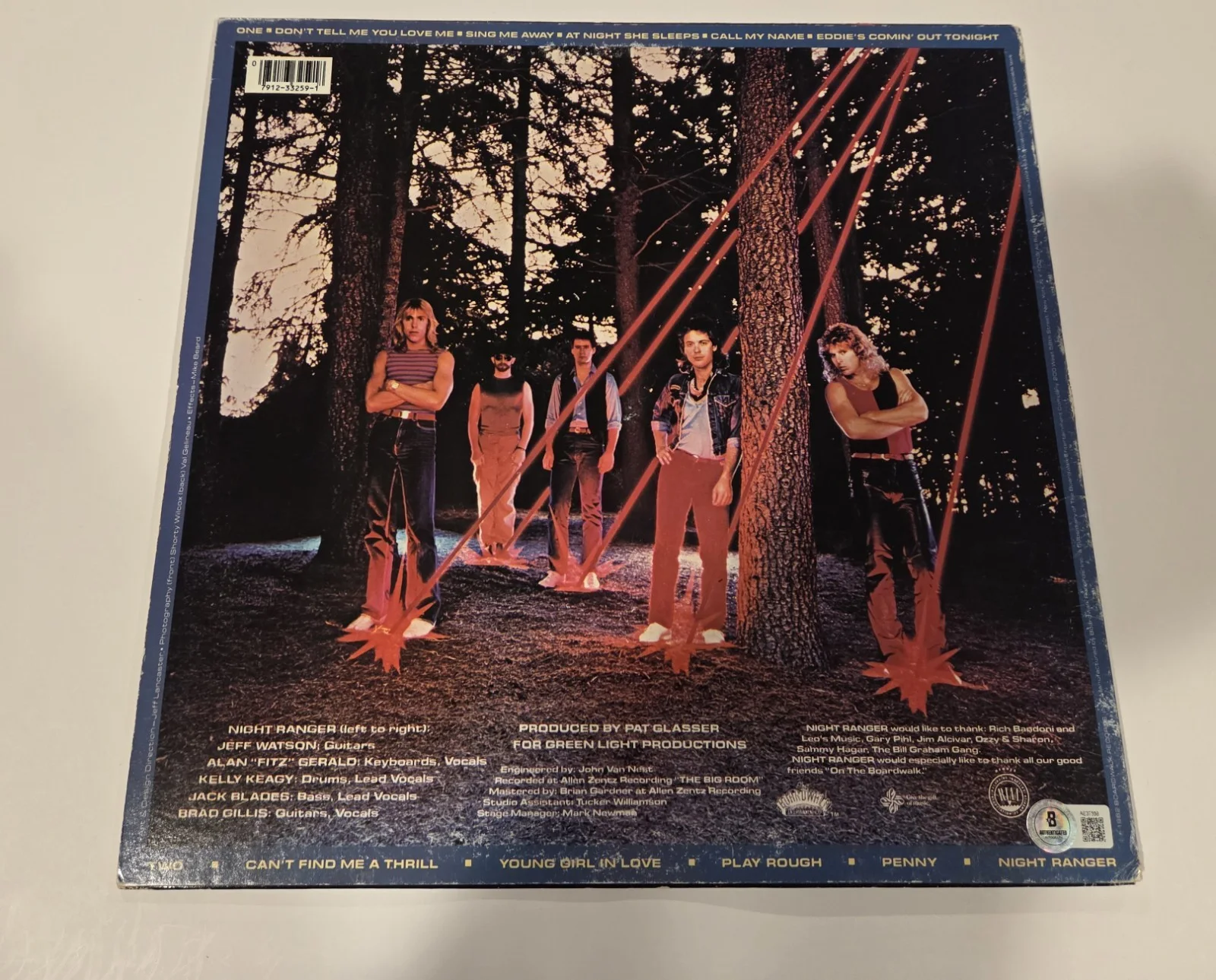 NIGHT RANGER signed autographed "DAWN PATROL" LP VINYL RECORD BECKETT LOA BAS, изображение 3