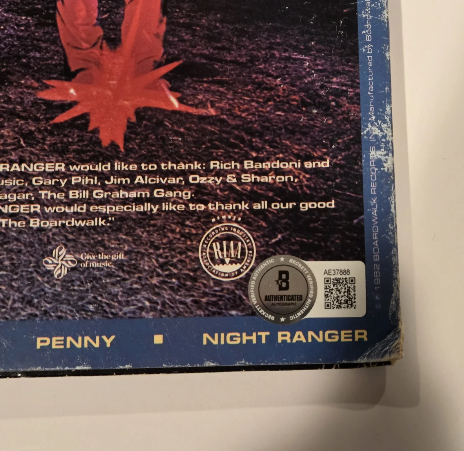 NIGHT RANGER signed autographed "DAWN PATROL" LP VINYL RECORD BECKETT LOA BAS, изображение 4