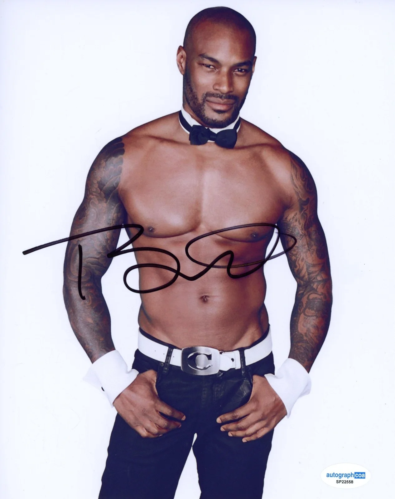 Tyson Beckford — Tyson Beckford AUTOGRAPH Signed Shirtless Model Autographed 8x10 Photo D ACOA
