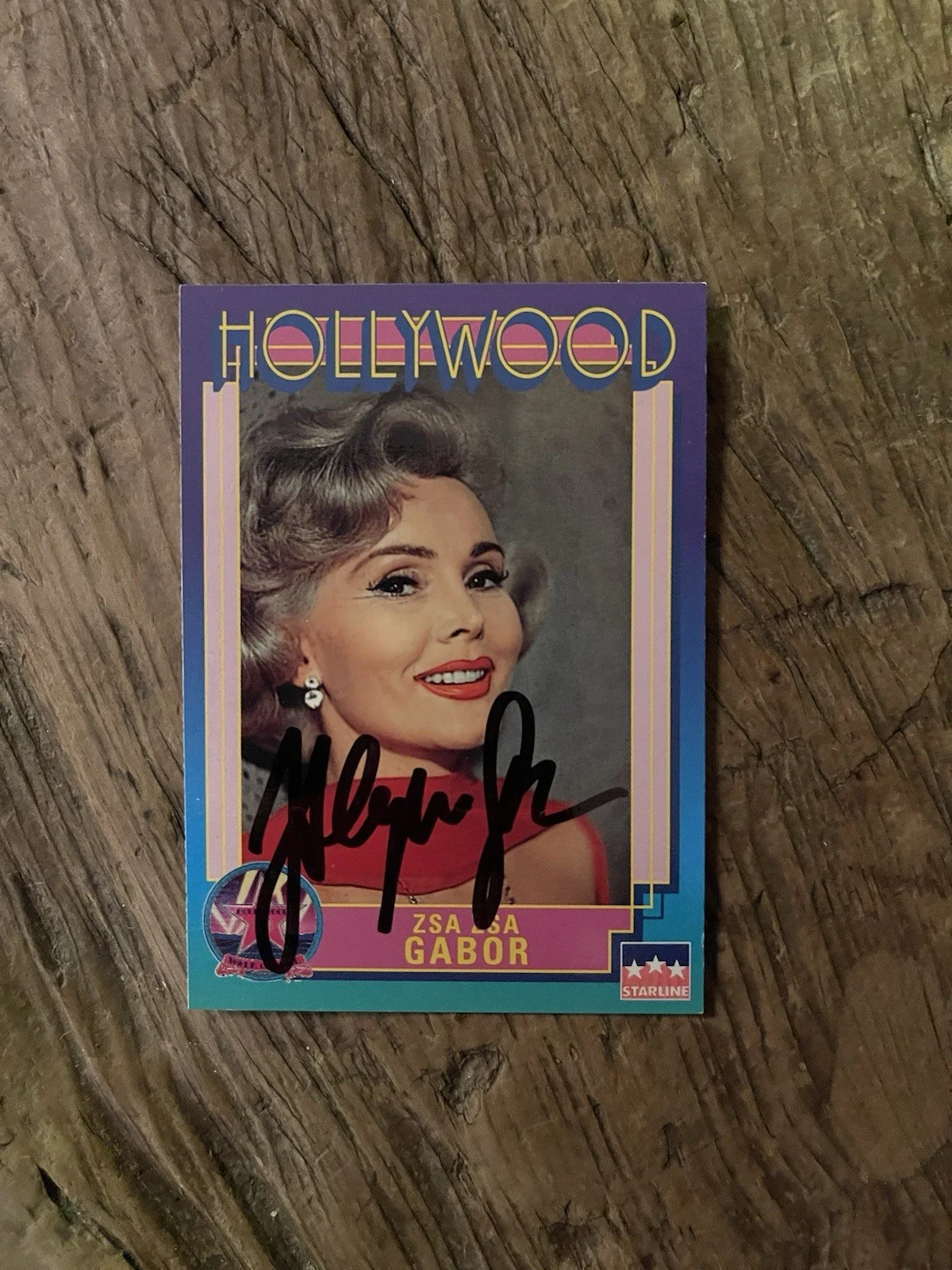 Zsa Zsa Gabor — ZSA ZSA GABOR (1917-2016) Hand signed 3x5 Trading Card, Actress & Socialite