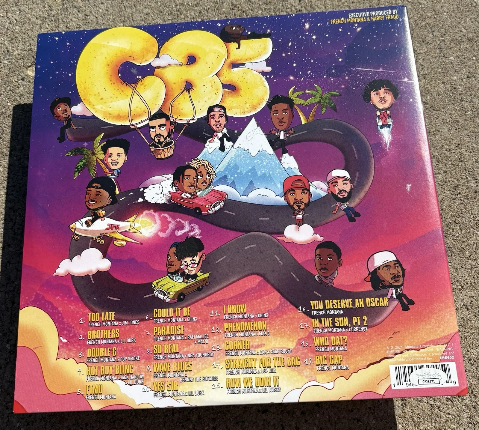 CURREN$Y & FRENCH MONTANA SIGNED White Vinyl JSA COA Cb5 RAP HIP HOP, изображение 3
