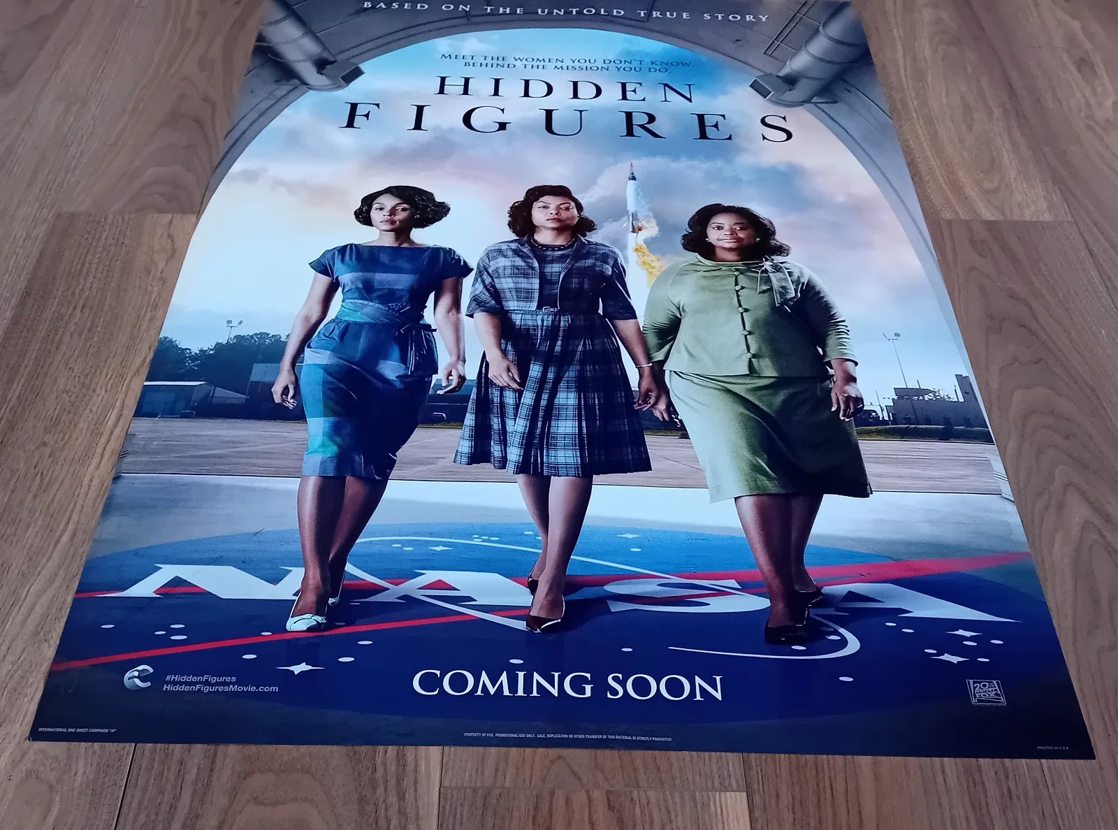 Hidden Figures 27 x 40 2016 Original US Movie Poster, изображение 2