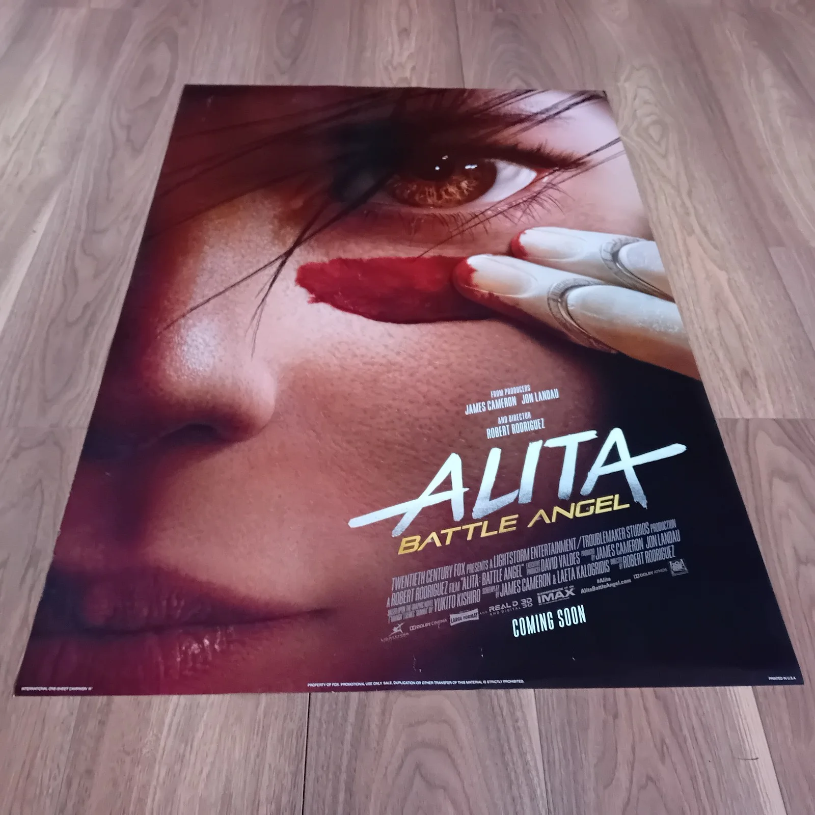 Alita Battle Angel 27 x 40 2019 Original US Movie Poster, изображение 2