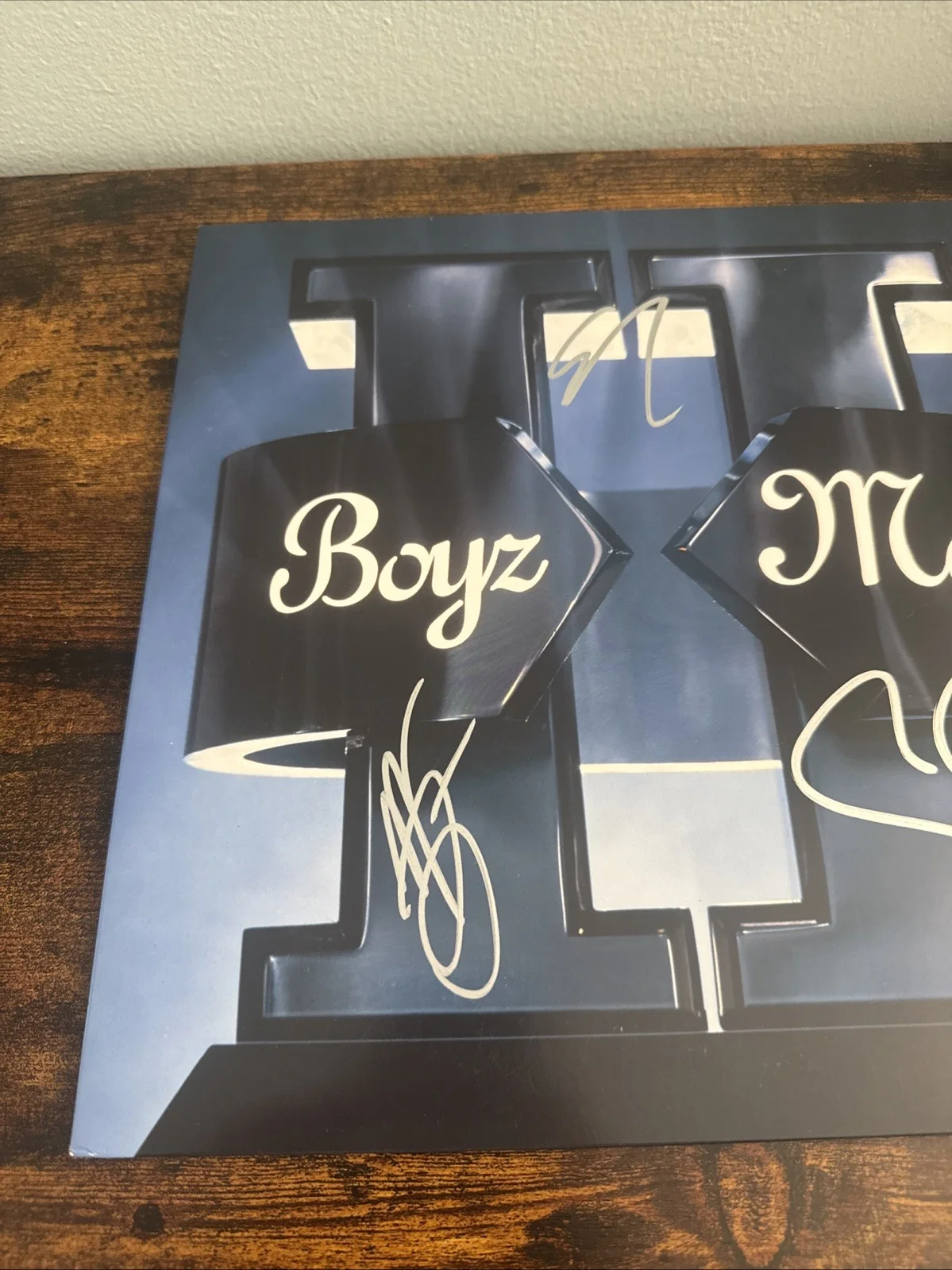 BOYZ II MEN SIGNED VINYL RECORD NATHAN & WANYA MORRIS + SHAWN STOCKMAN Bas COA, изображение 2