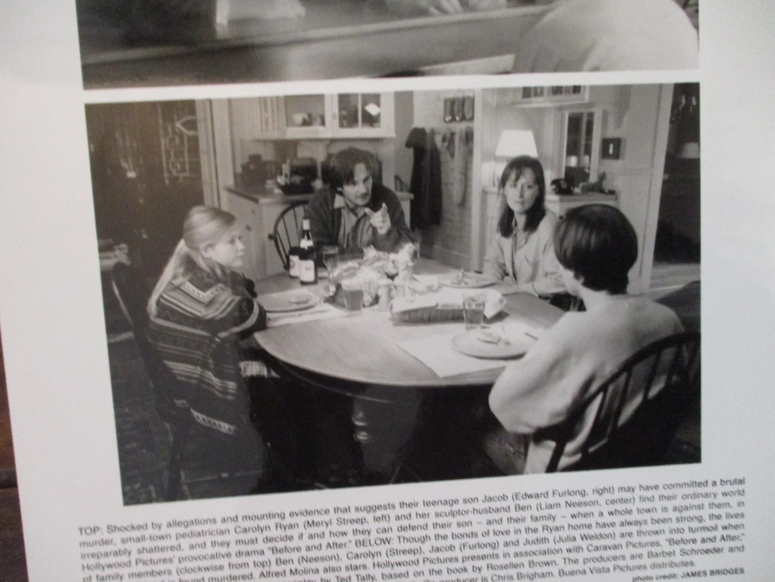 Meryl Streep/Julia Weldon/Edward Furlong/Lian Neeson(BEFORE AND AFTER)1996 Photo, изображение 3