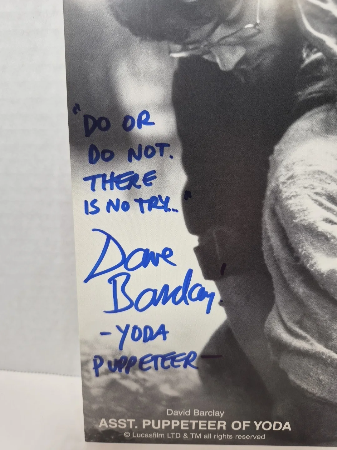 David Barclay — David BARCLAY Signed 8x10 PHOTO STAR WARS YODA JSA COA-A503, изображение 3