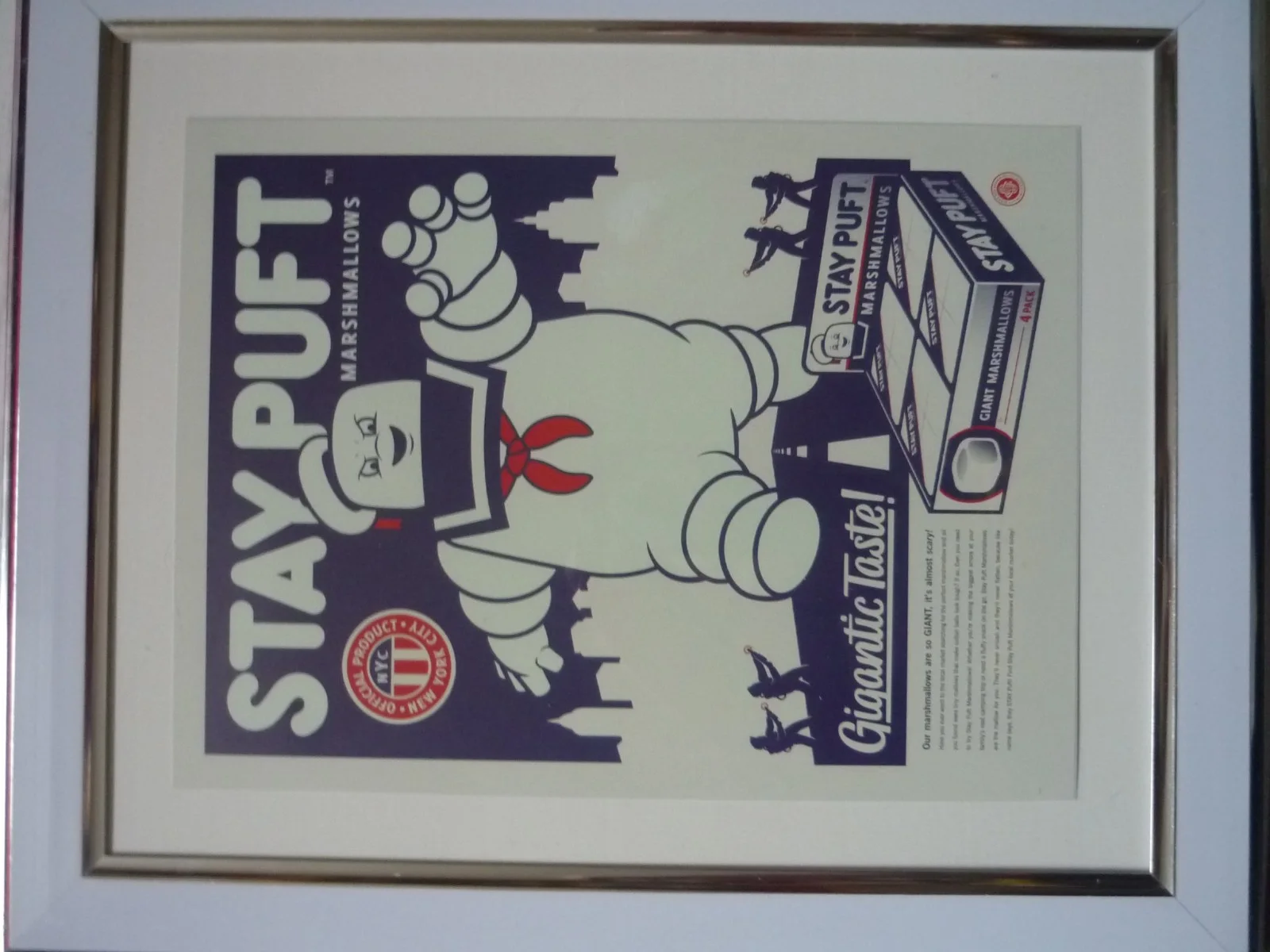 ghostbusters rare posters bundle 10x8inchs one stay puft advert framed cast, image 3