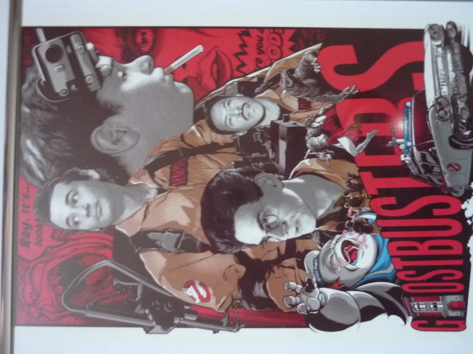 ghostbusters rare posters bundle 10x8inchs one framed ecto-1 unframed, image 2