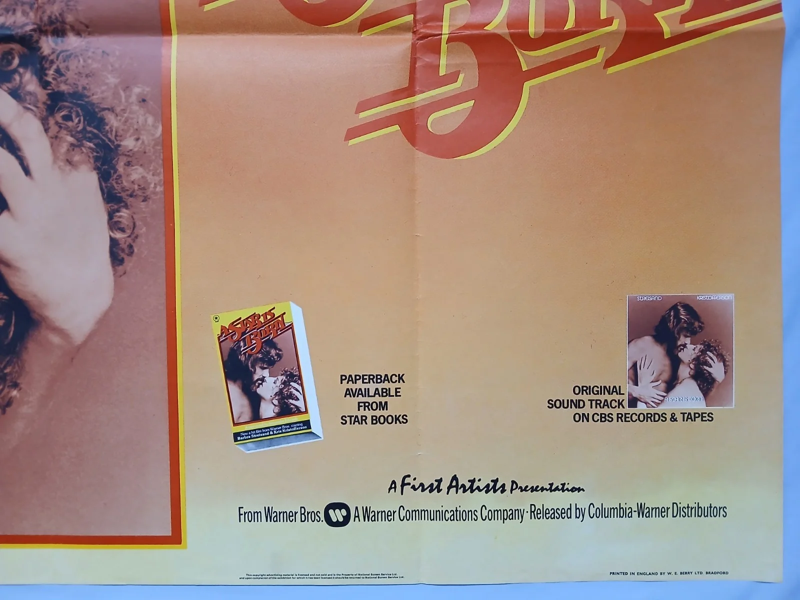 A STAR IS BORN (1977) original UK QUAD POSTER - Barbra Streisand, Kristofferson, изображение 5