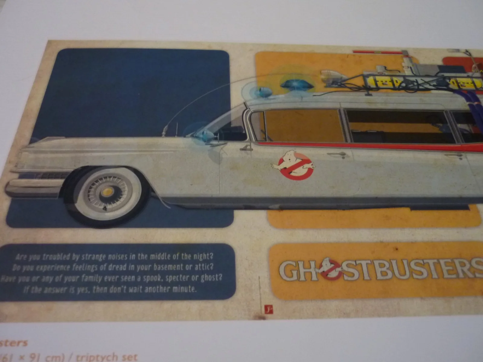 ghostbusters ecto 1 frameed poster 10x8 inchs mounted, image 2