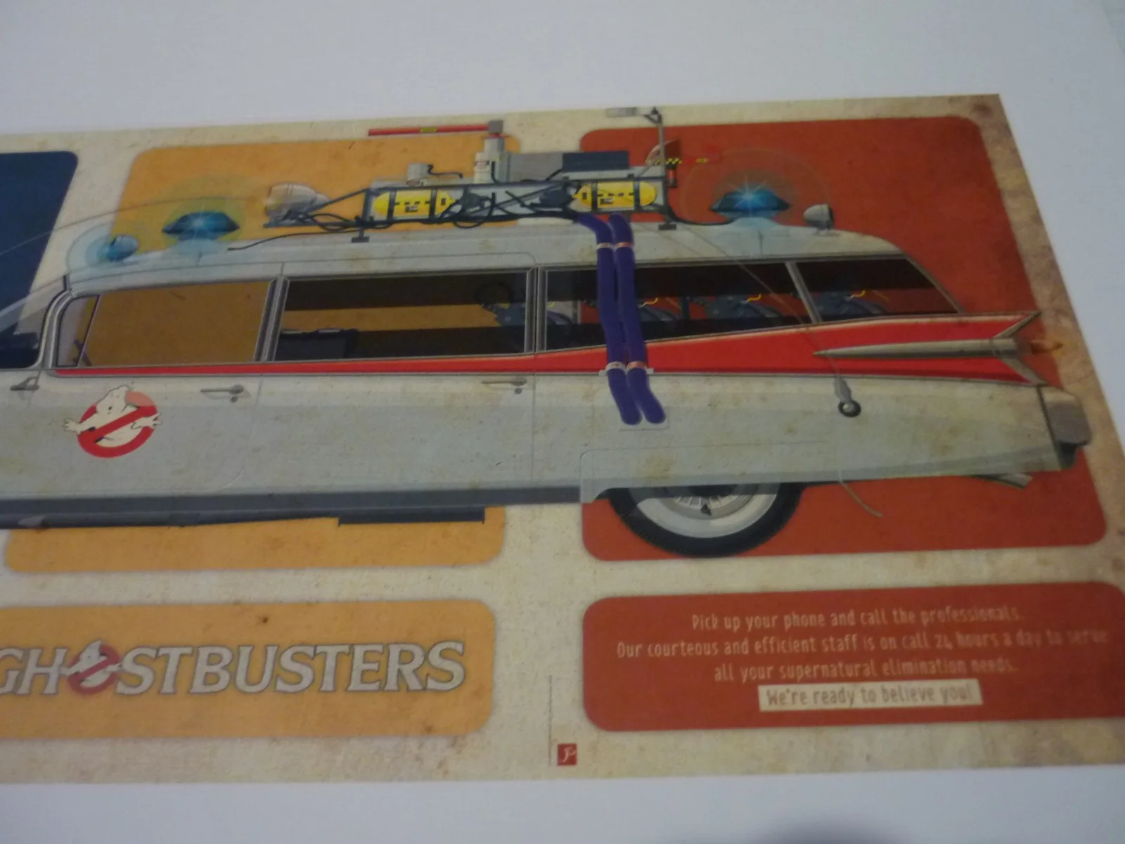 ghostbusters ecto 1 frameed poster 10x8 inchs mounted, image 3
