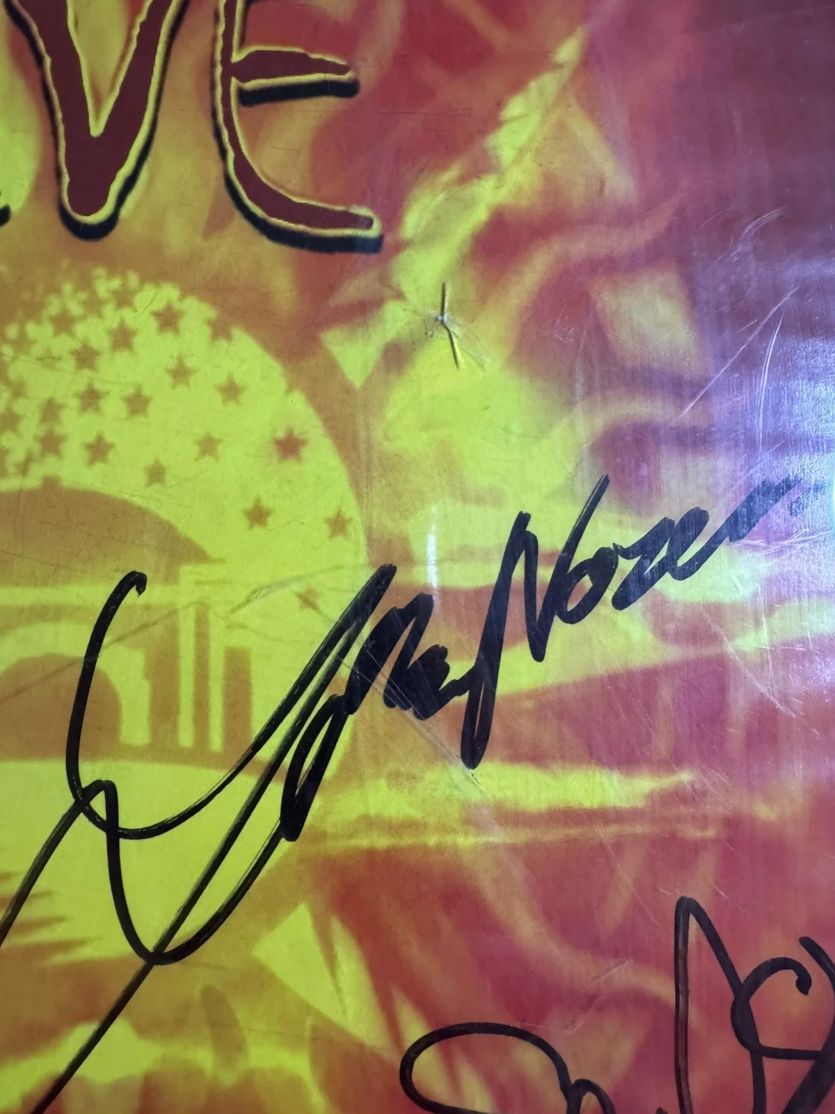 DOKKEN Signed LIVE FROM THE SUN Promo Flat FULL BAND 2000 CMC 11x19 FRAMED RARE, изображение 4