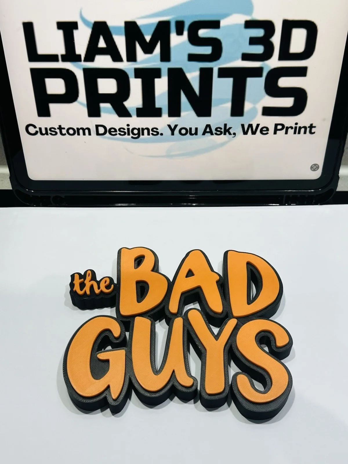 Decorative The Bad Guys Film Logo Word Sign Room Display Pops Self Standing, image 4