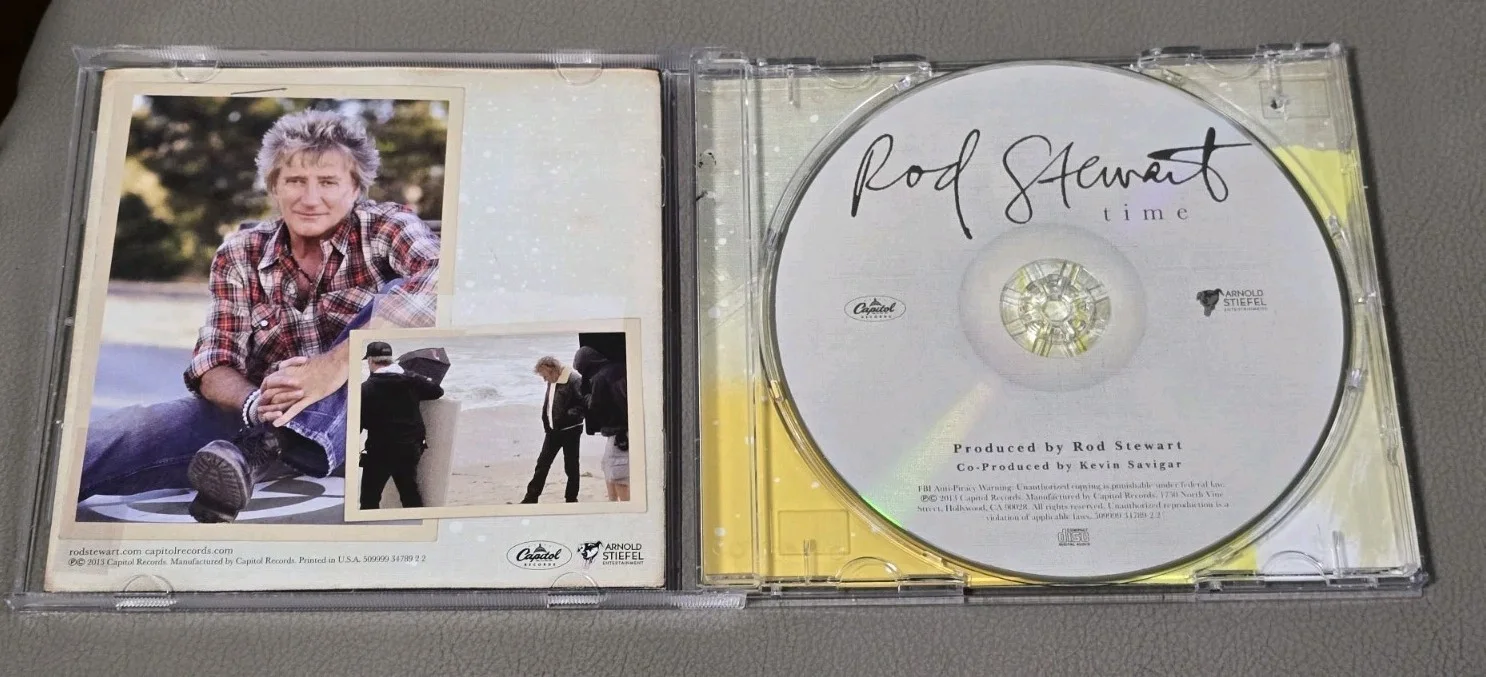 RARE! ROD STEWART Signed Autograph Auto "Time" CD, image 4