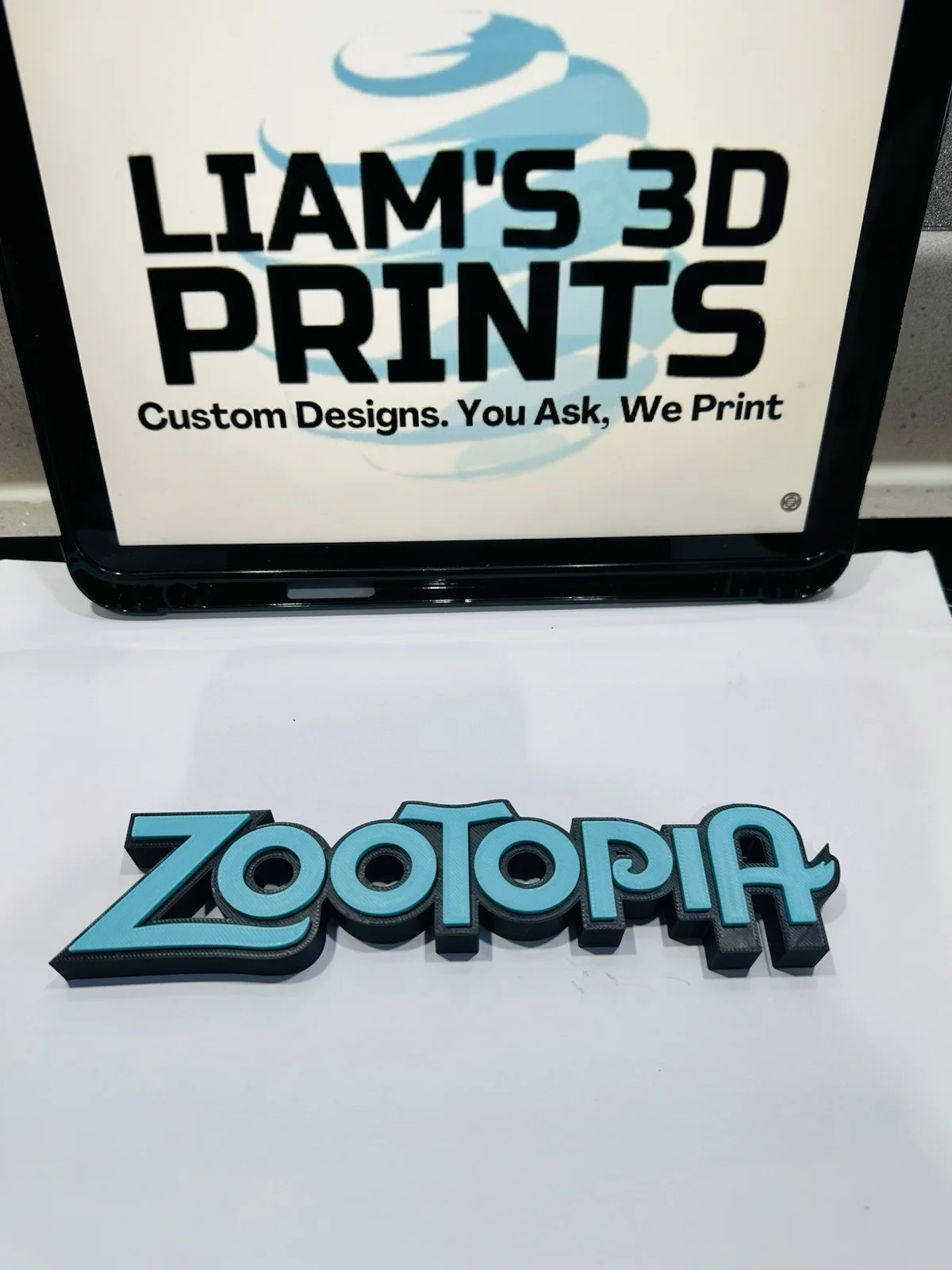 Decorative Zootopia Animated Film Logo Word Sign Room Display Pops Self Standing, image 4