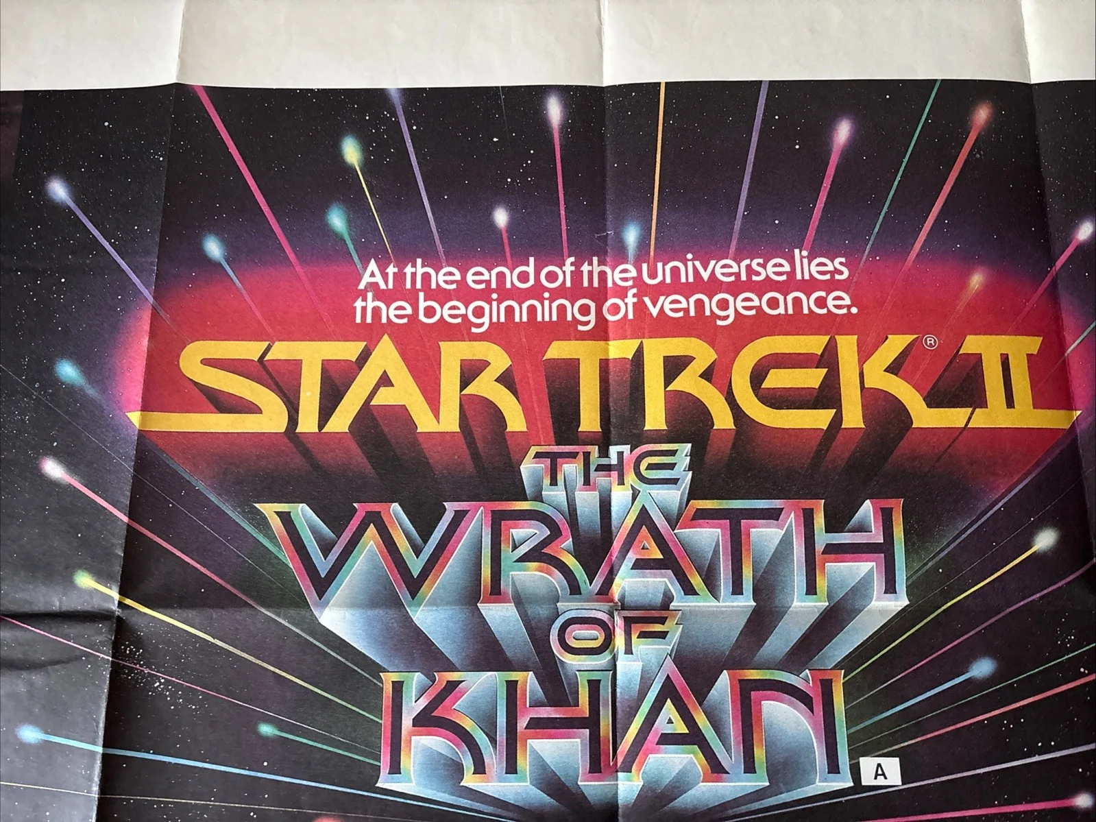 Star Trek II 2 The Wrath Of Khan - RARE ORIG. 80’s RR UK QUAD POSTER 30”x40”, изображение 3