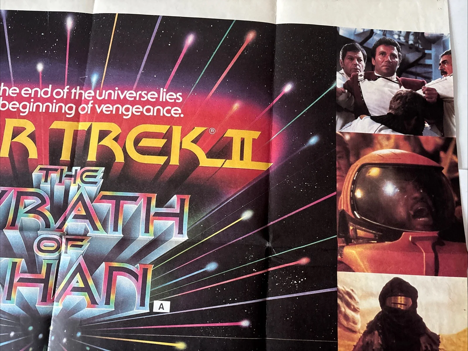 Star Trek II 2 The Wrath Of Khan - RARE ORIG. 80’s RR UK QUAD POSTER 30”x40”, изображение 4