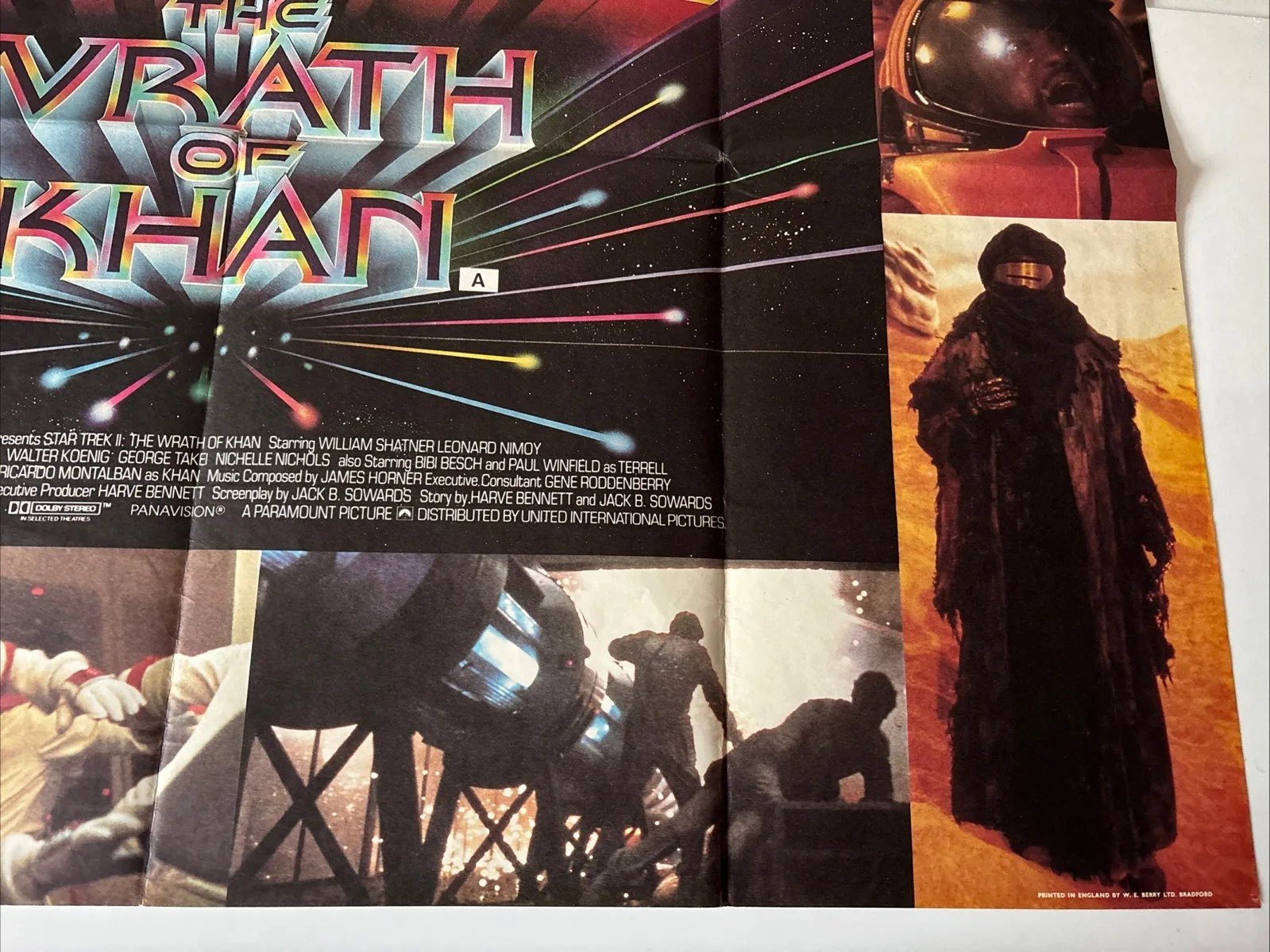 Star Trek II 2 The Wrath Of Khan - RARE ORIG. 80’s RR UK QUAD POSTER 30”x40”, изображение 5