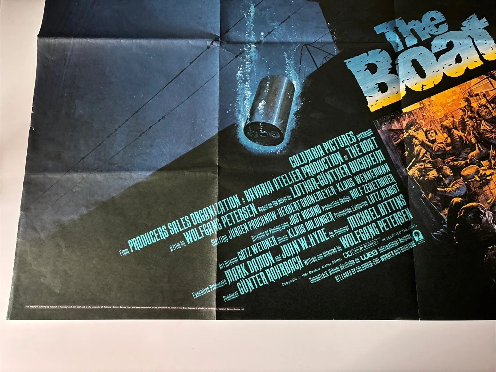 WOLFGANG PETERSEN'S THE BOAT ("DAS BOOT") (1981) - RARE ORIG. UK QUAD POSTER, изображение 5
