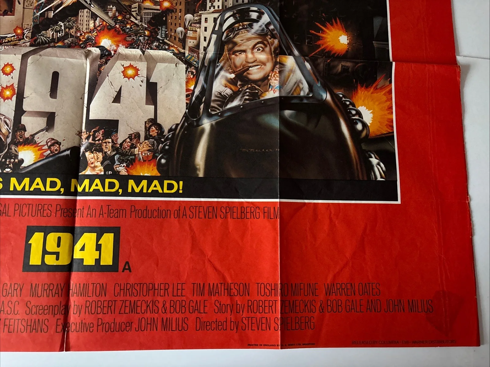 1941 a Steven Spielberg Film (1979) RARE ORIG. 70s RR UK QUAD POSTER 30” X 40”, изображение 5