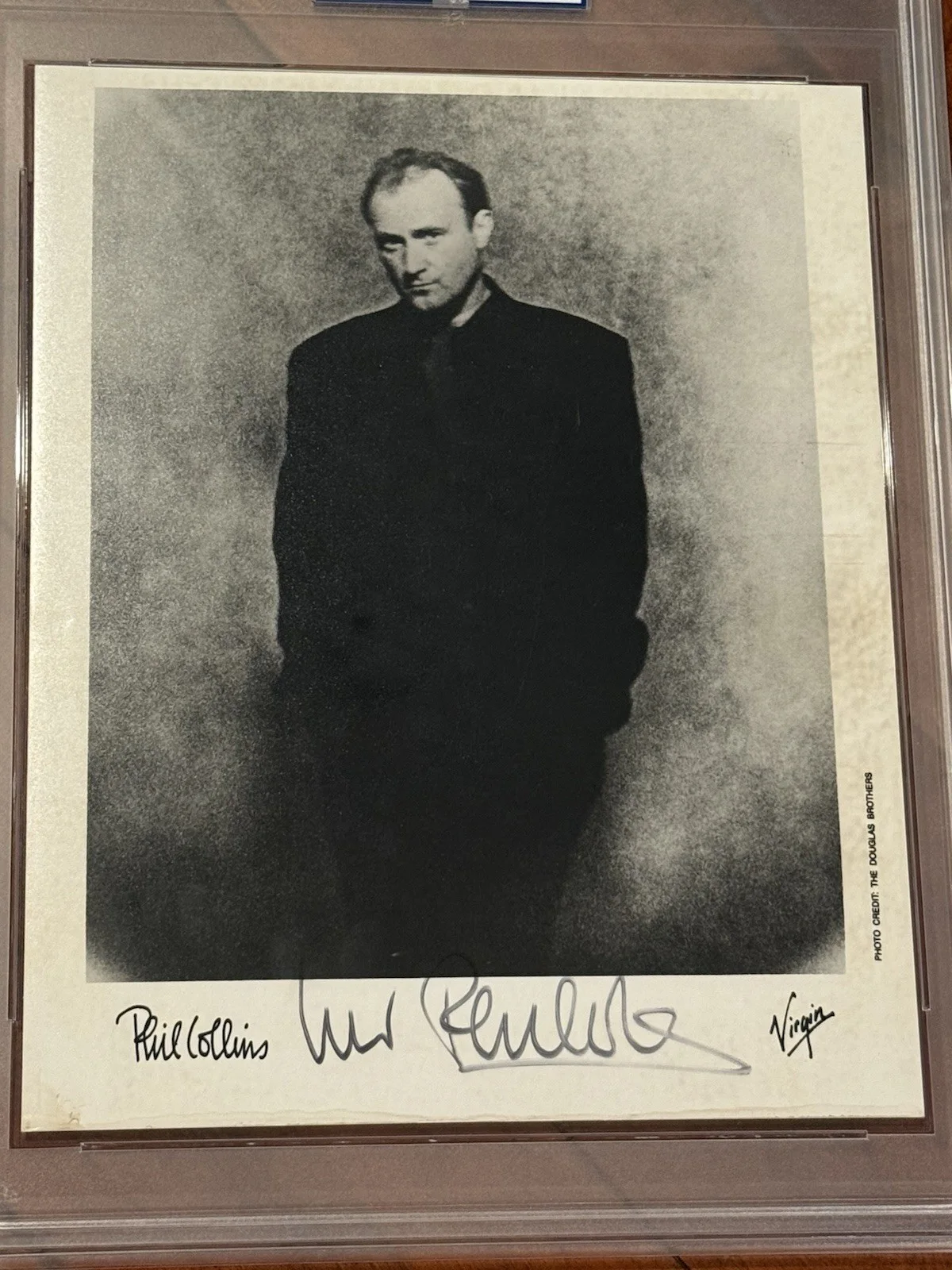 Phil Collins Signed Virgin Promotional Photograph Genesis PSA Authentic Auto, image 2