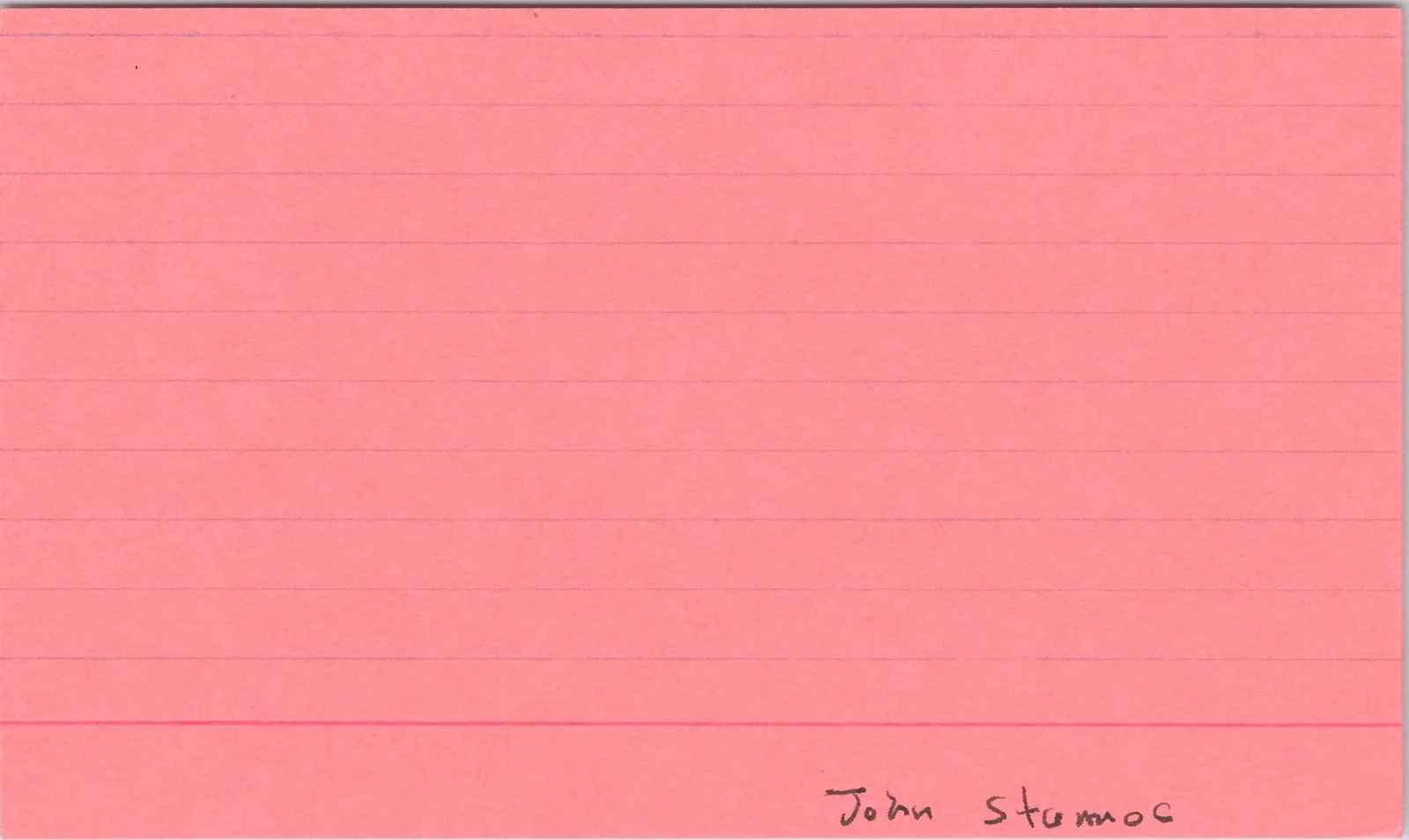 John Stamos — John Stamos Signed 3x5 Index Card Autographed, image 2