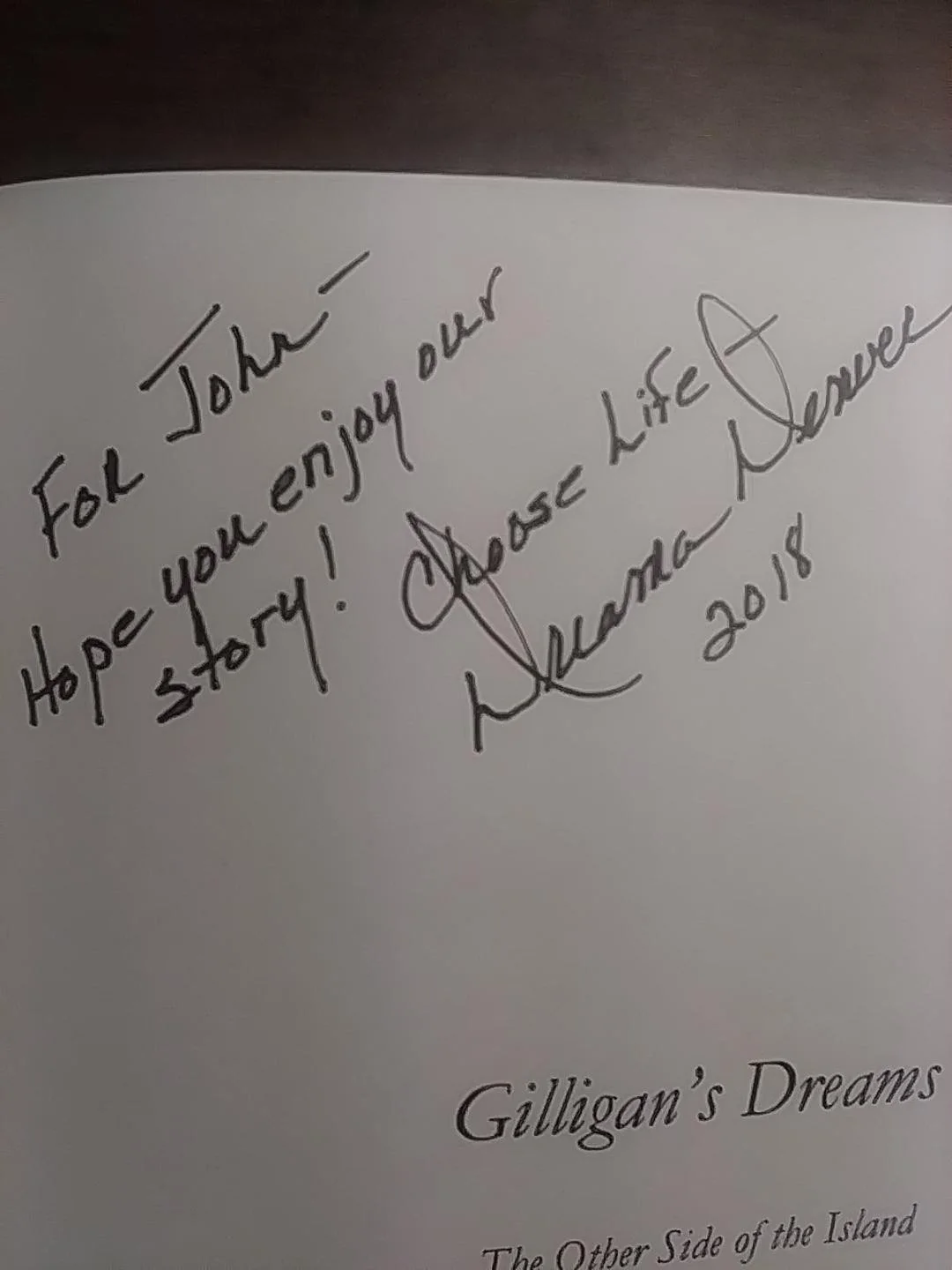 Gilligan's Dreams signed autographed by Dreama Denver paperback 2018, изображение 3