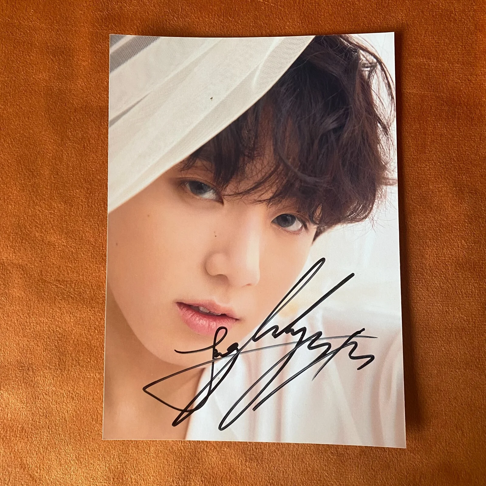 BTS JUNG KOOK AUTOGRAPHED SIGNED PHOTO LOVE YOURSELF 转 TEAR K-POP 5*7 2022, изображение 2