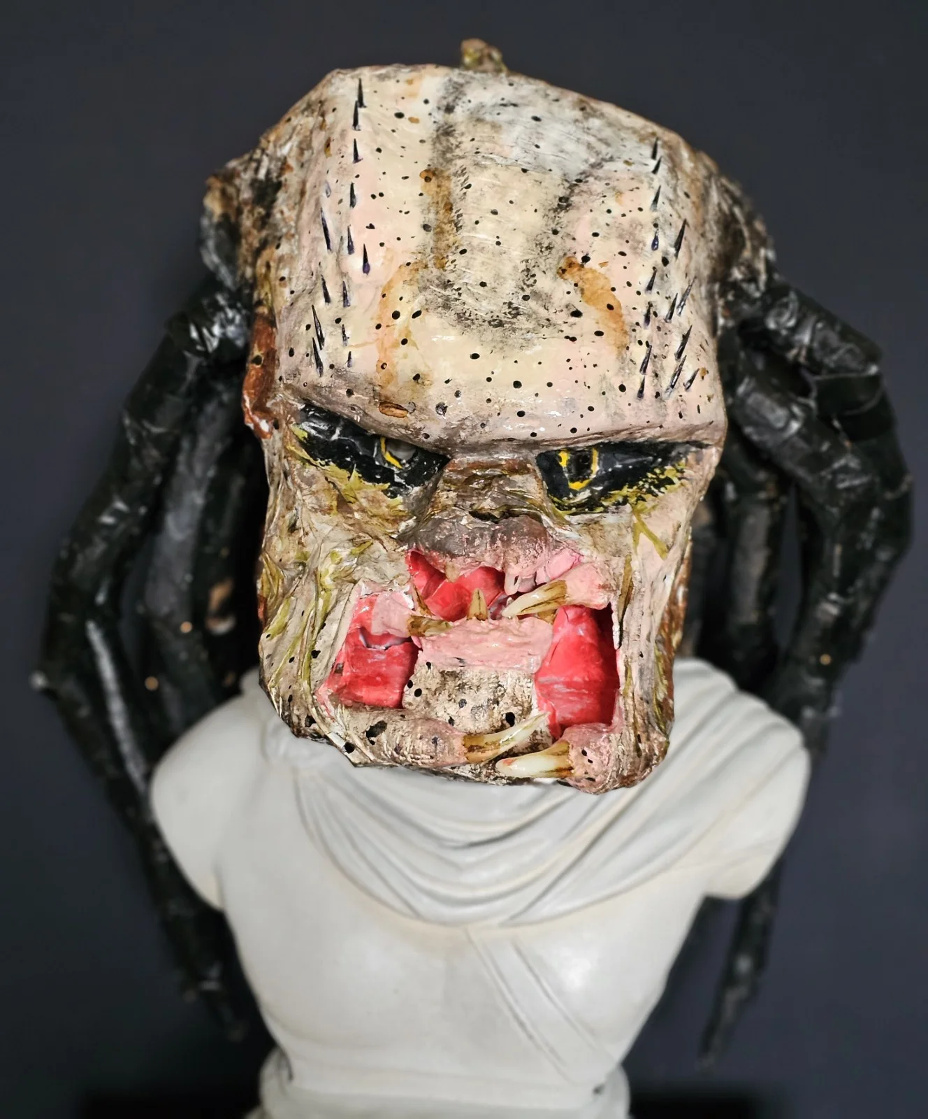 Vintage Lifesize Paper Mache Predator Mask Sculpture Shop Display Theatre, image 2