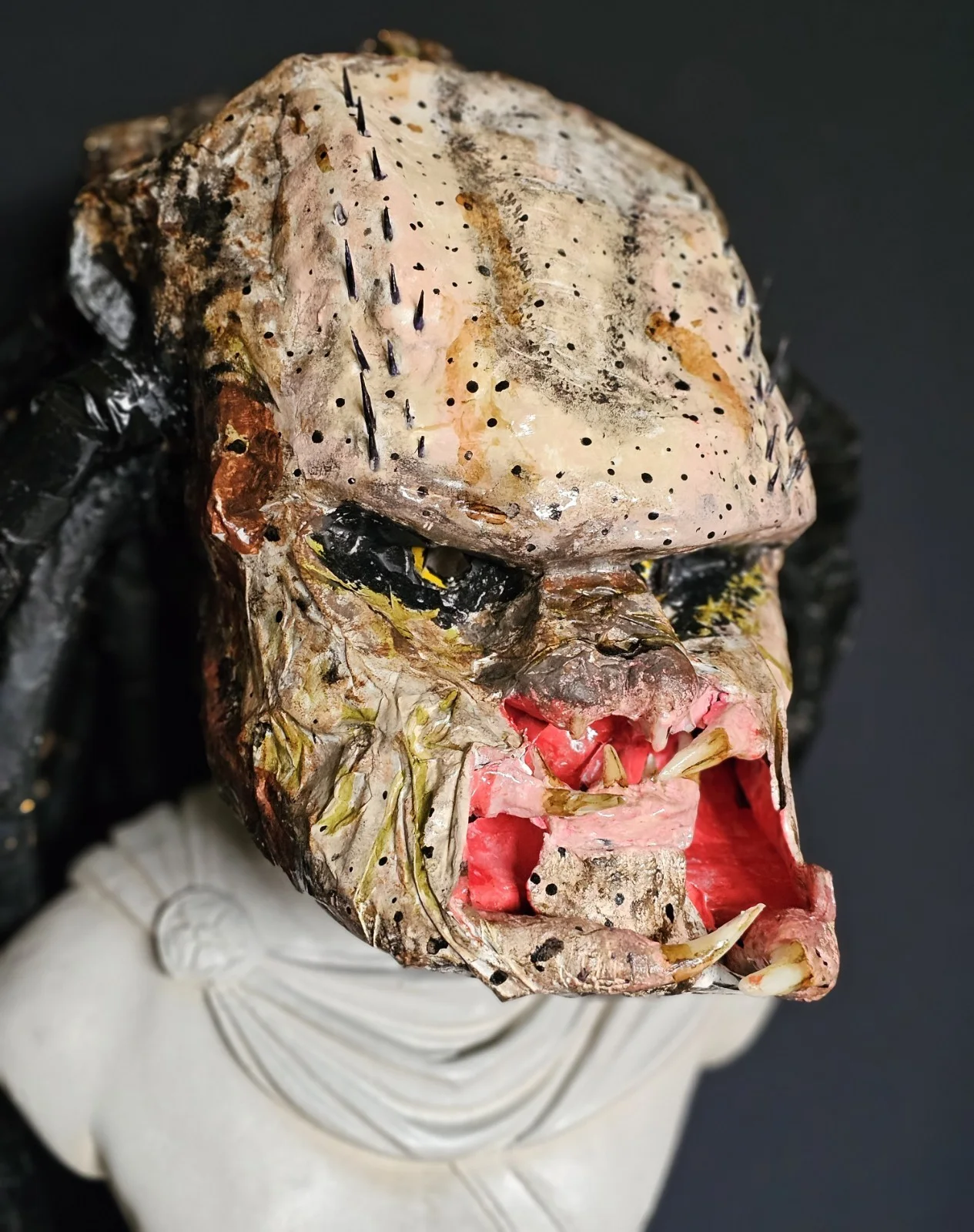 Vintage Lifesize Paper Mache Predator Mask Sculpture Shop Display Theatre, image 3