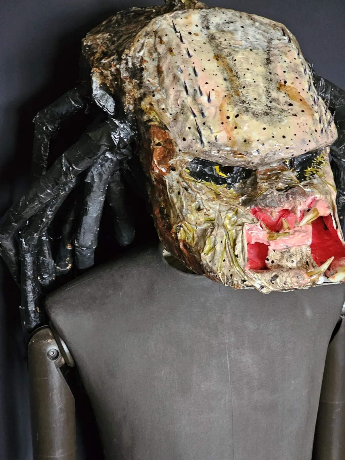 Vintage Lifesize Paper Mache Predator Mask Sculpture Shop Display Theatre, image 5