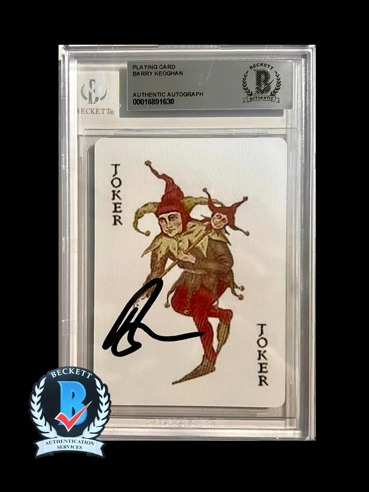 Barry Keoghan — BARRY KEOGHAN SIGNED THE JOKER BATMAN PLAYING CARD AUTOGRAPH BECKETT 16891630, изображение 2