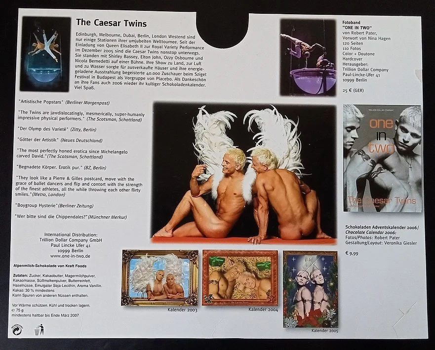 Pierre & Pablo Caeser French comedy & acrobatic duo large signed cards 24x33cm, изображение 3