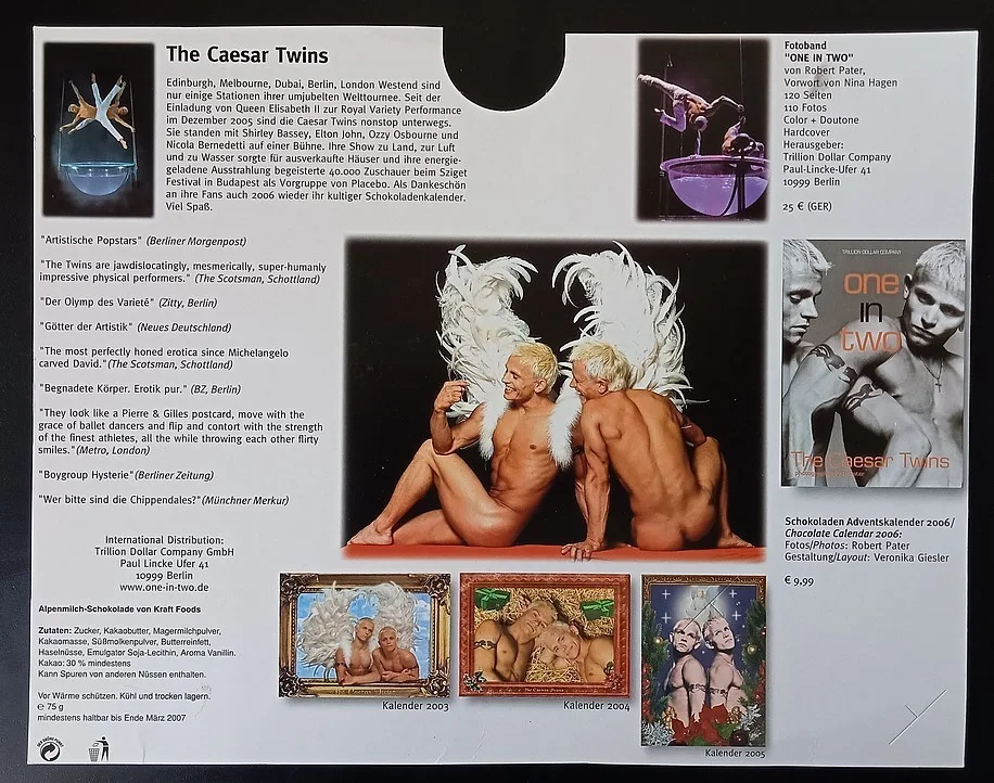 Pierre & Pablo Caeser French comedy & acrobatic duo large signed cards 24x33cm, image 3