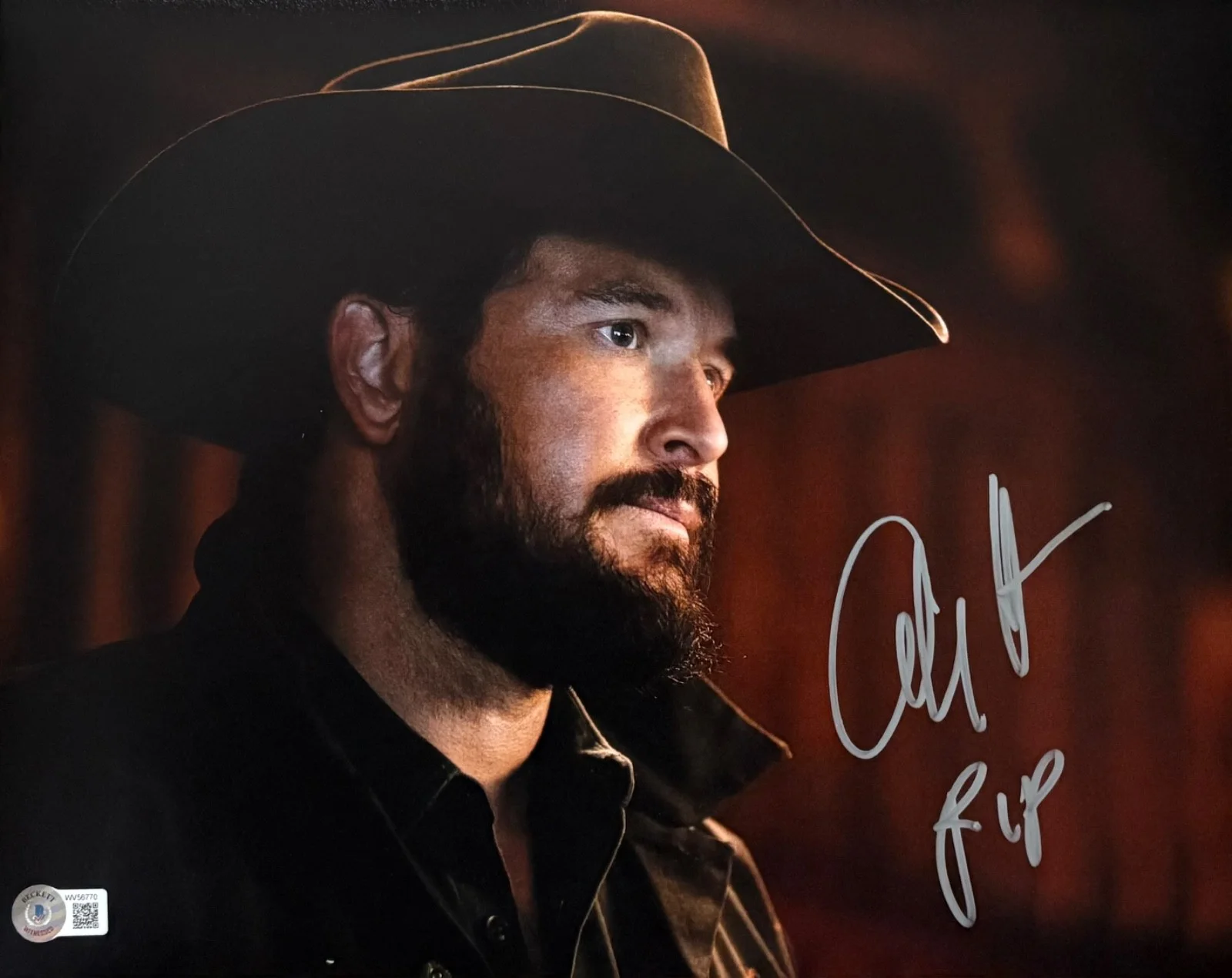 Cole Hauser — Cole Hauser RIP WHEELER Autographed Signed YELLOWSTONE 11x14 Photo Beckett BAS