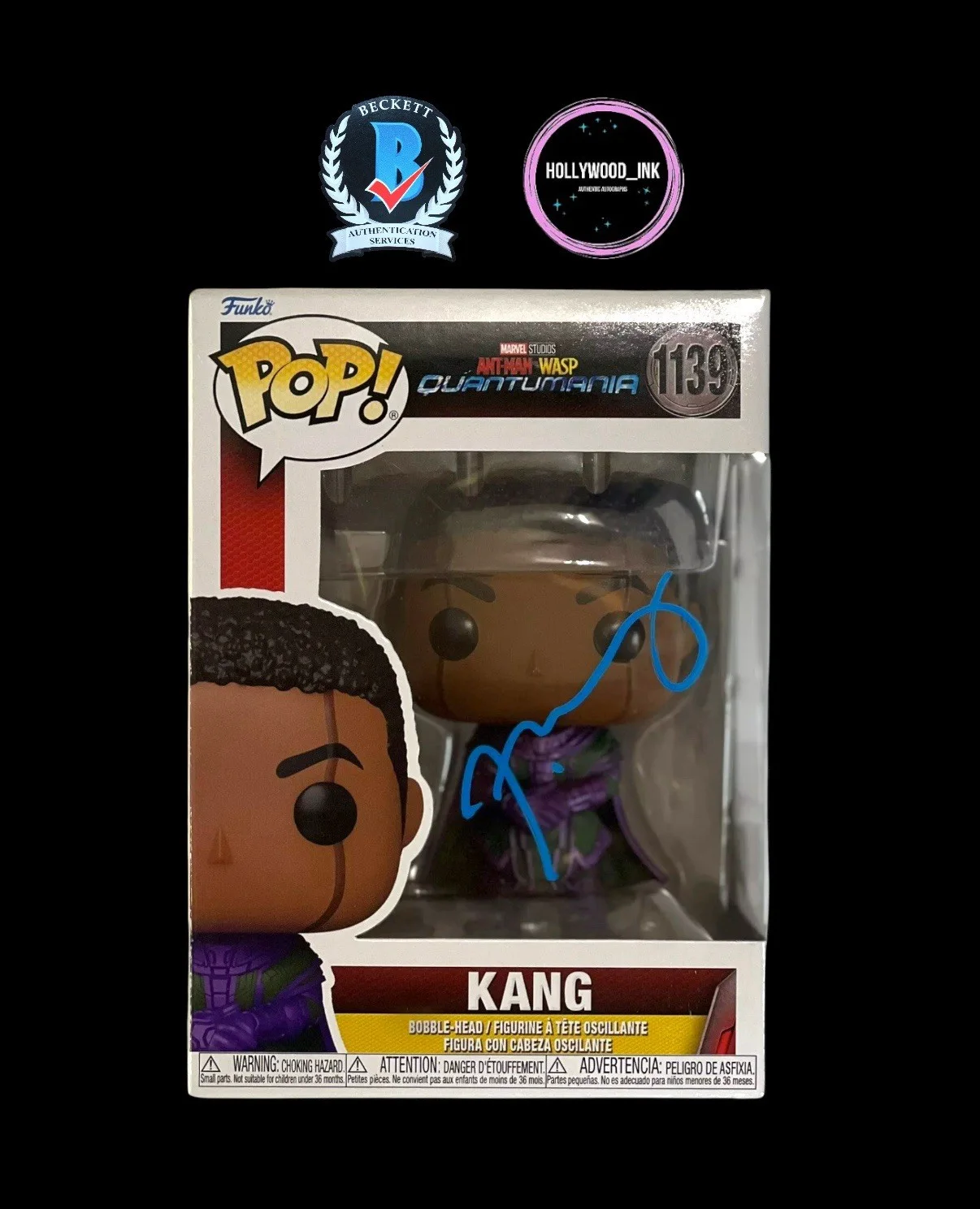 Jonathan Majors — JONATHAN MAJORS SIGNED KANG ANT-MAN AND THE WASP FUNKO POP BECKETT BJ016844