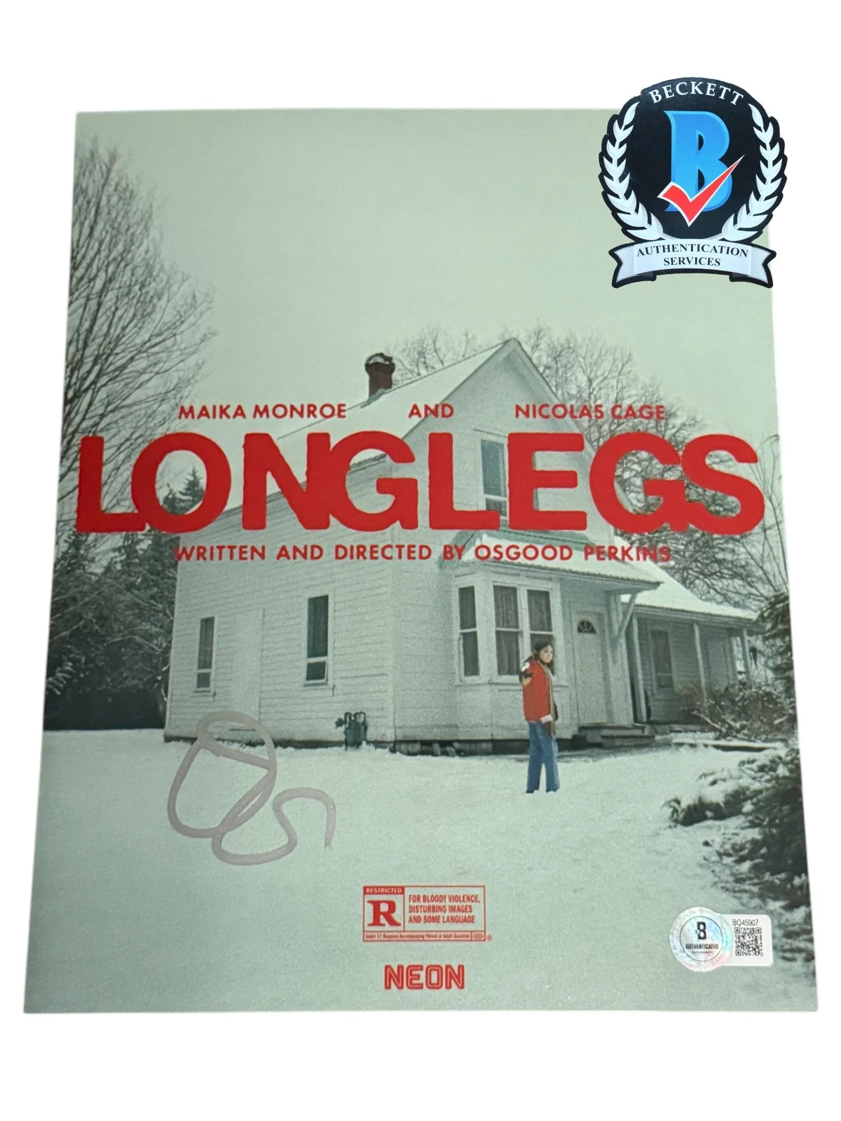 Osgood Perkins — OSGOOD PERKINS SIGNED AUTOGRAPH LONGLEGS 8x10 PHOTO BECKETT COA BQ45907