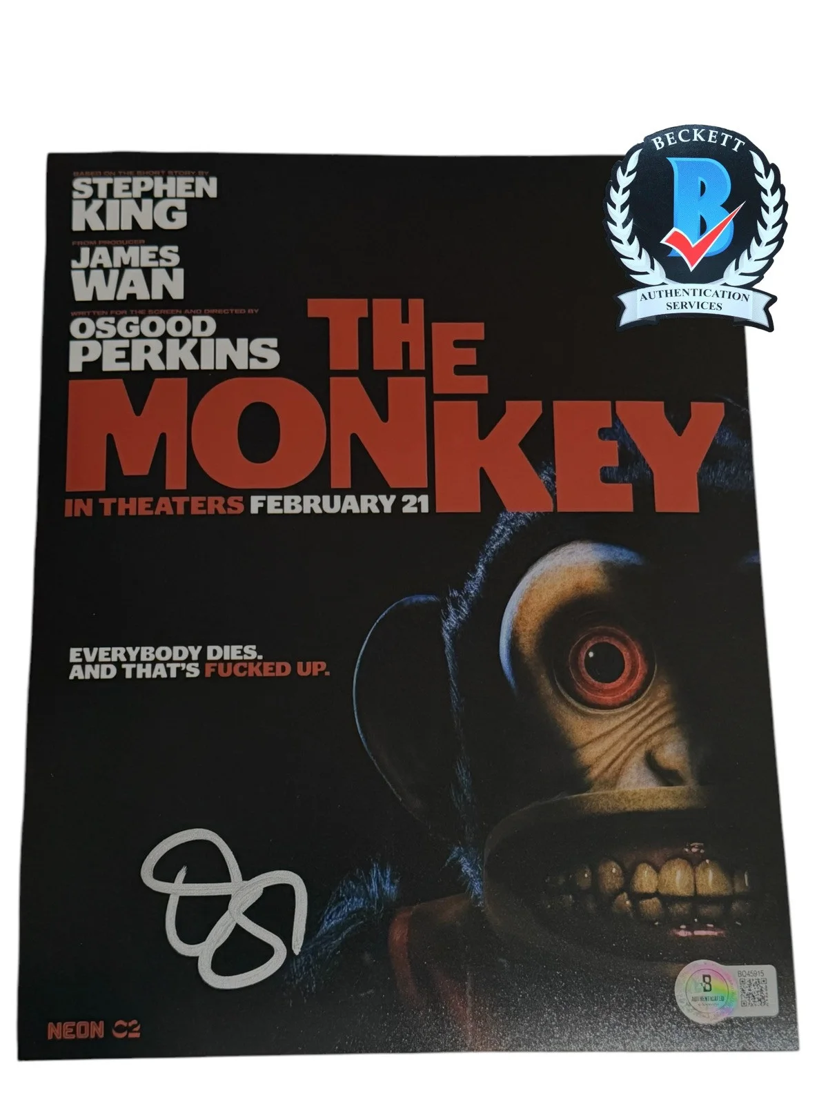 Osgood Perkins — OSGOOD PERKINS SIGNED AUTOGRAPH THE MONKEY 8x10 PHOTO BECKETT COA BQ45915