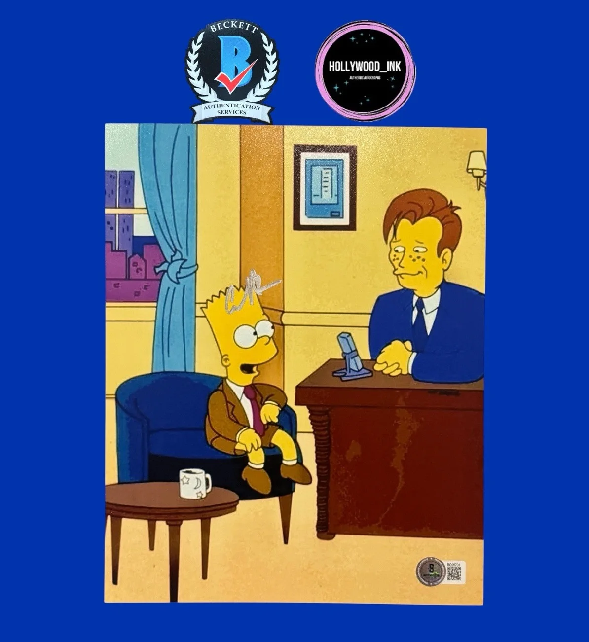 Conan O'Brien — CONAN O’BRIEN SIGNED AUTOGRAPH 8x10 THE SIMPSONS PHOTO BECKETT BQ95701