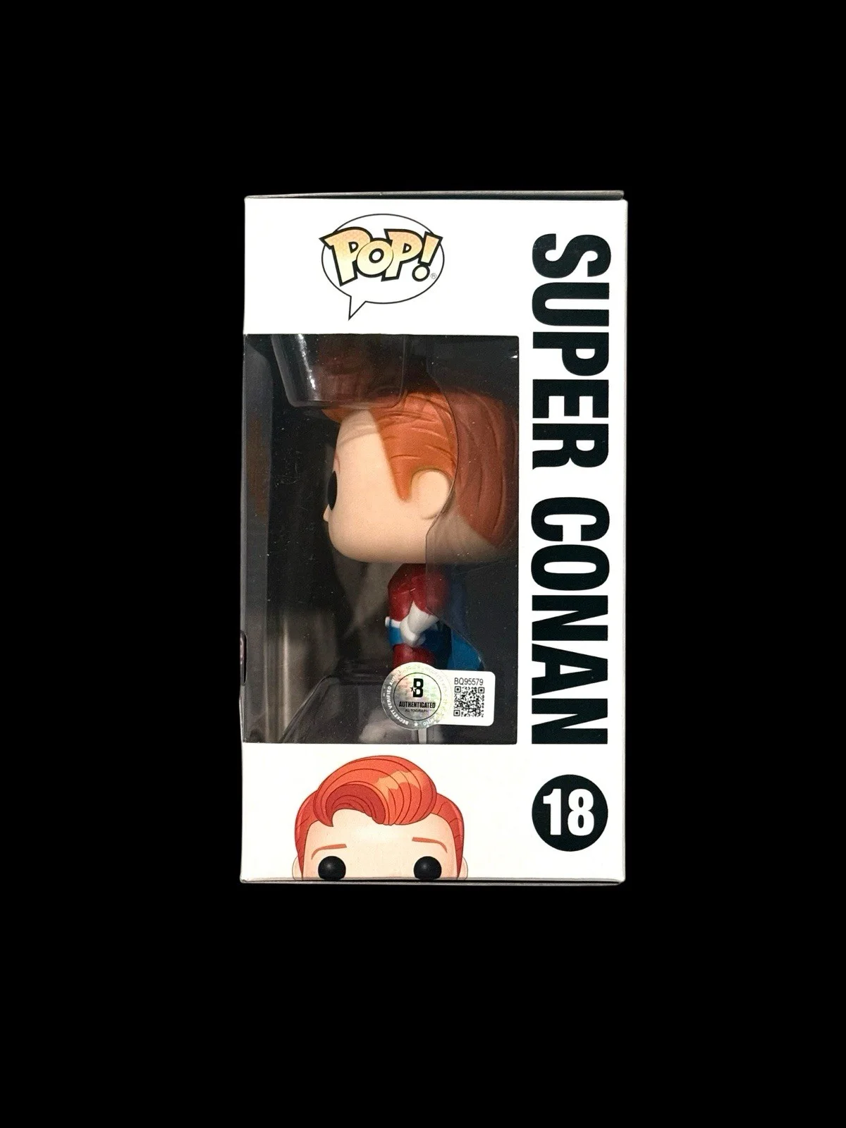 CONAN O'BRIEN — CONAN O'BRIEN SIGNED FUNKO 18 SUPER CONAN AUTHENTIC AUTOGRAPH BECKETT BQ95579, изображение 3