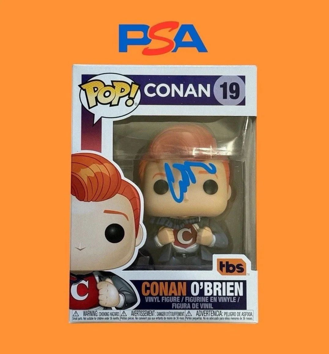 Conan O'Brien — CONAN O’ BRIEN SIGNED AUTOGRAPH “CONAN REVEALED” FUNKO POP 19- PSA