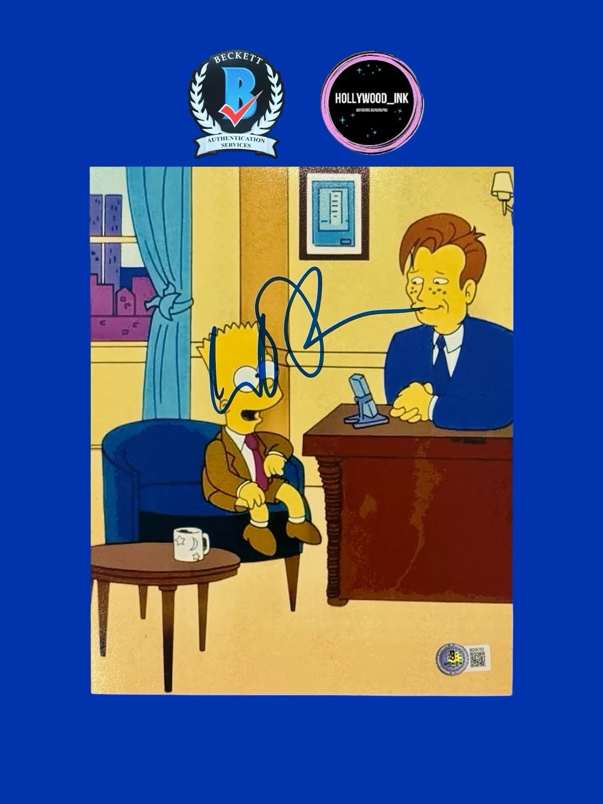 Conan O'Brien — CONAN O’BRIEN SIGNED AUTOGRAPH 8x10 THE SIMPSONS PHOTO BECKETT BQ95702