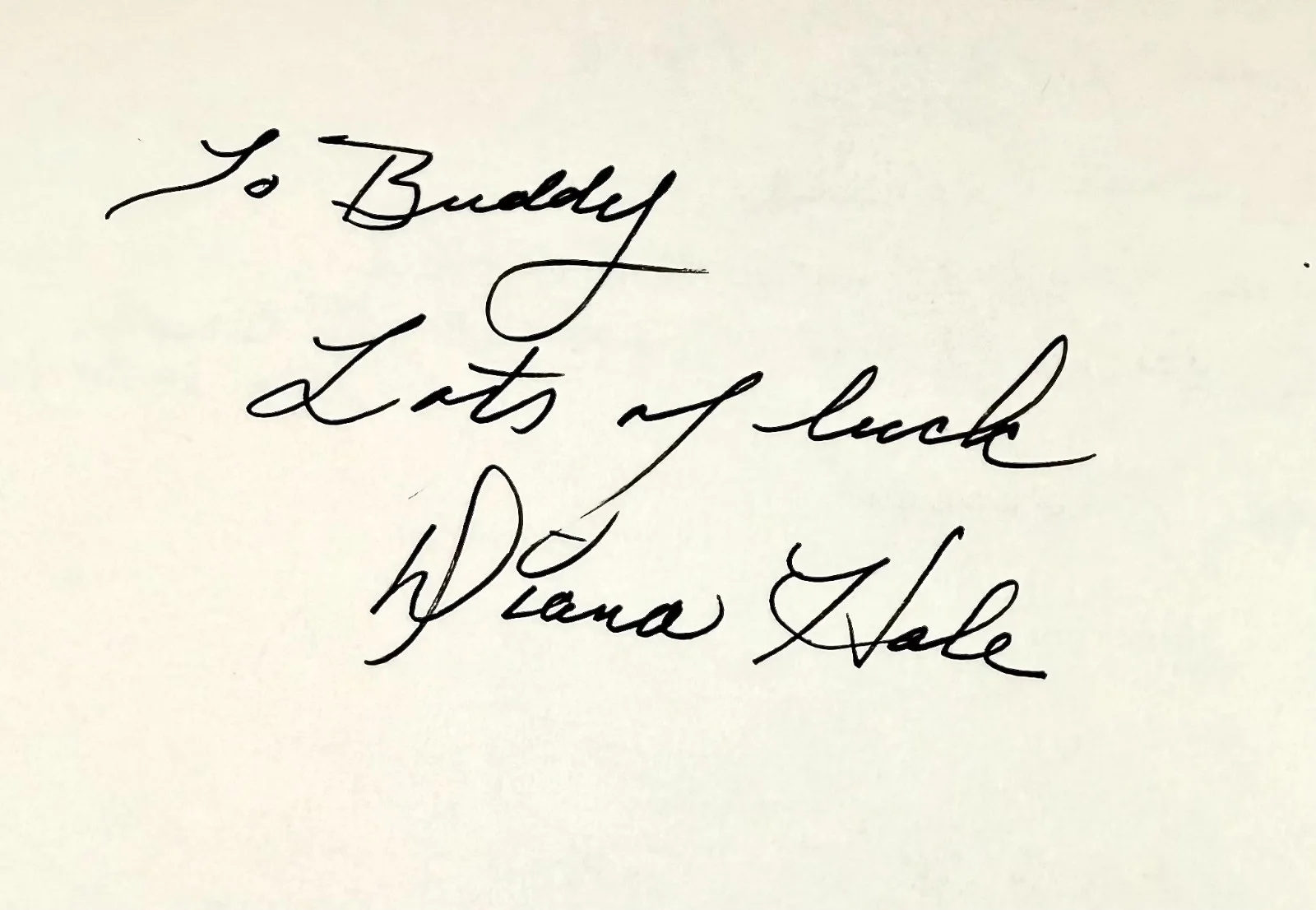 Diana Hale — DIANA HALE Signed Autograph 4"x 6" INDEX CARD Days of Our Lives It's Alive Vega$, изображение 2